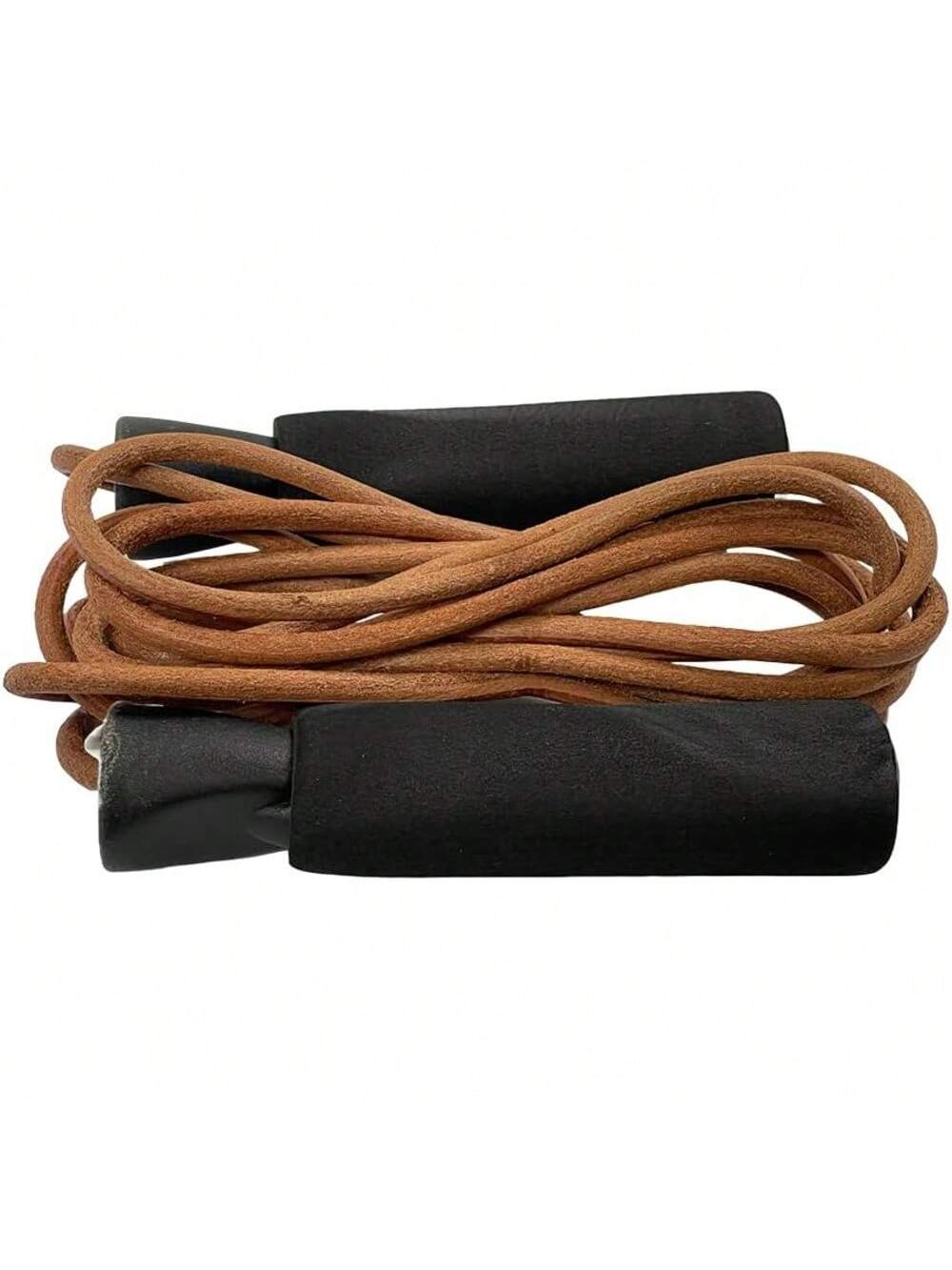 Amber Sporting Goods Leather Jump Rope With Foam Handles 7.5-Feet