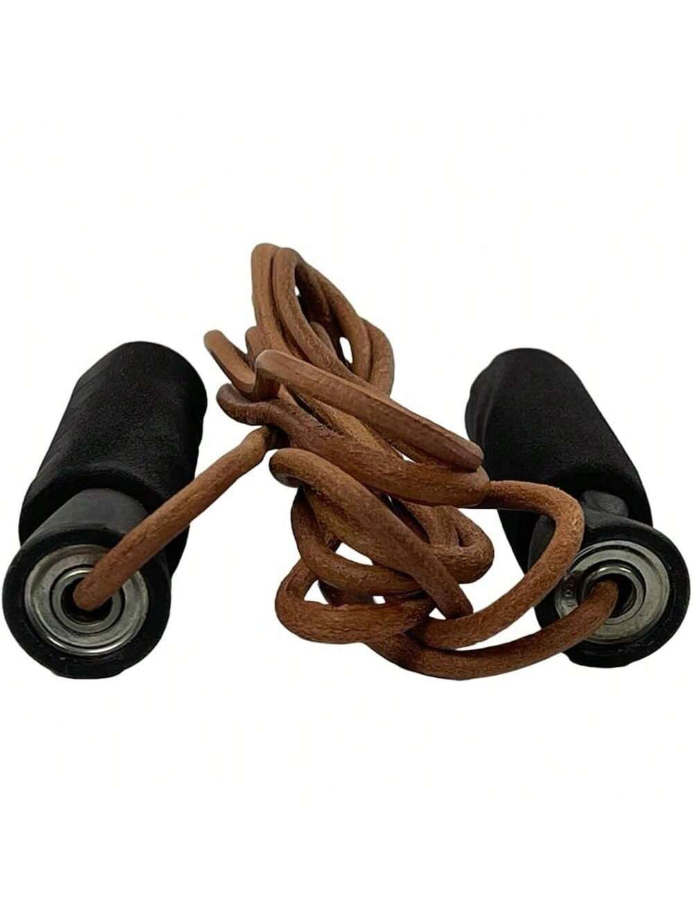 Amber Sporting Goods Leather Jump Rope With Foam Handles 7.5-Feet