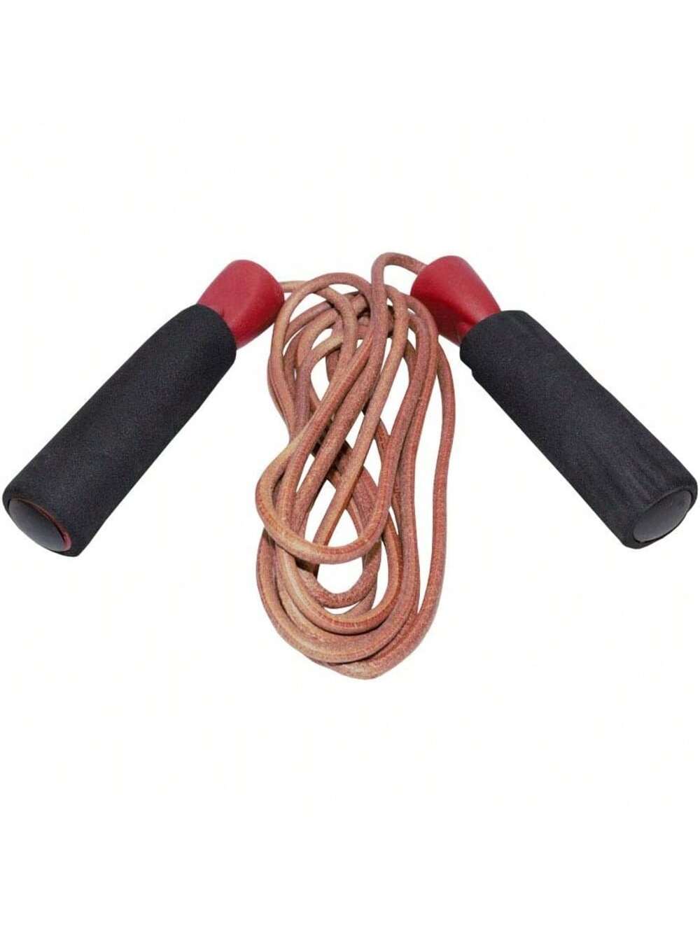 AMBER Sports Top Leather Jump Rope With Foam Handles 9.5-Feet