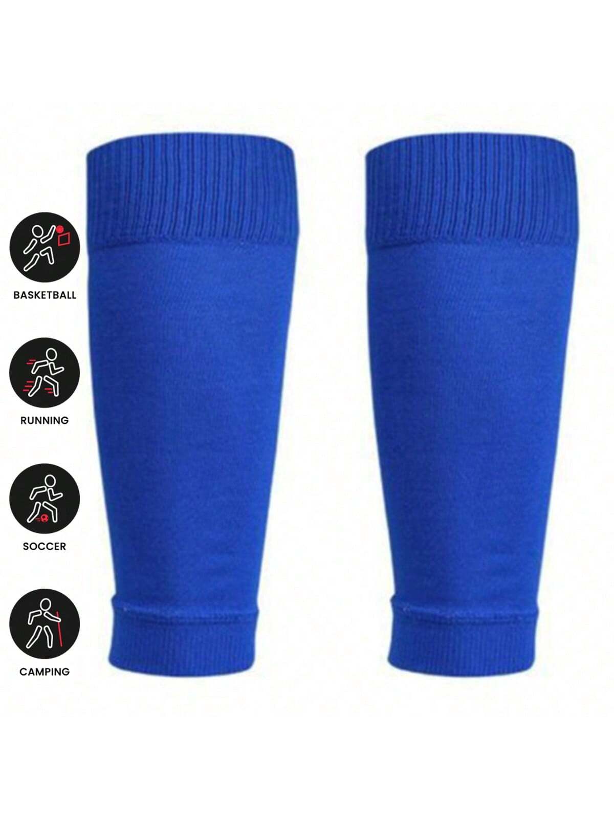 Sports Outdoor 1pair Compression Football Leg Warmers Leg Sleeve For Men, Long Knit Leg Guard Leg Warmers Sweat-Absorbent Calf Leg Warmers