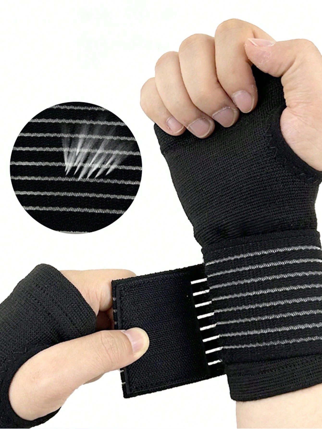 1pc Sports Wrapped Compression Wrist Guard Gloves, Outdoor Fitness Cycling Protective Gloves, Thick Palm Wrist Sleeve