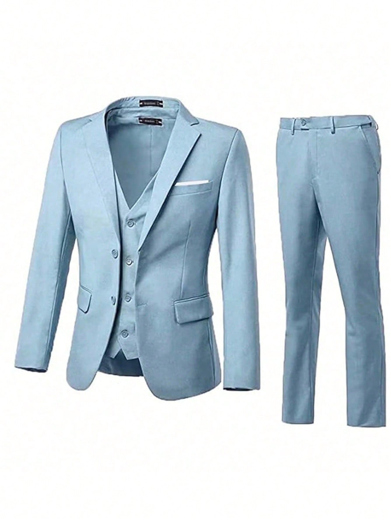 Adult Men's Suit Three-Piece Suit Pants Vest