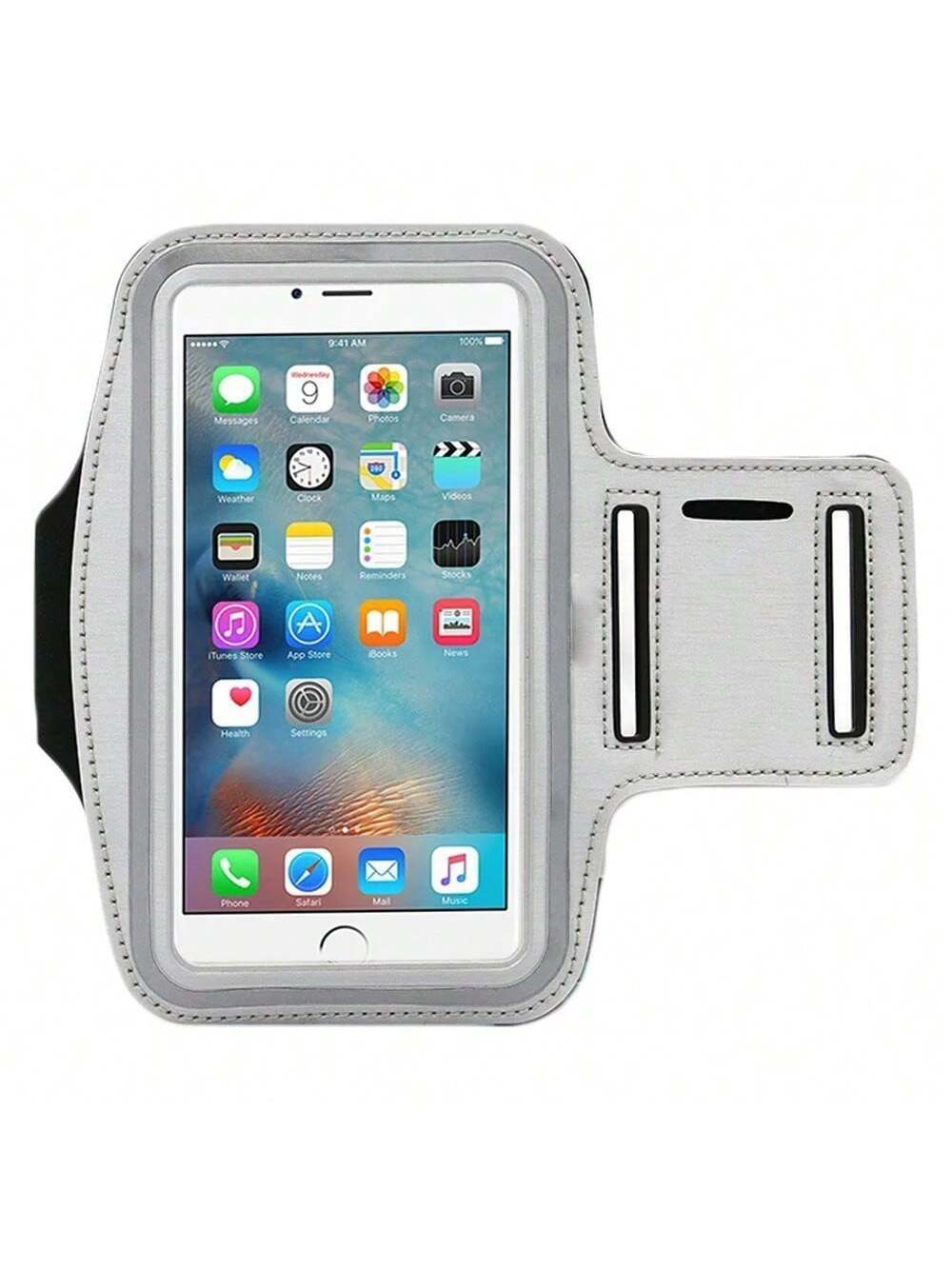 Black Fitness Running Phone Armband, Made Of Touch Screen PVC Material - Fits Up To 6 Inch Smartphones, Suitable For Outdoor Sports And Cycling