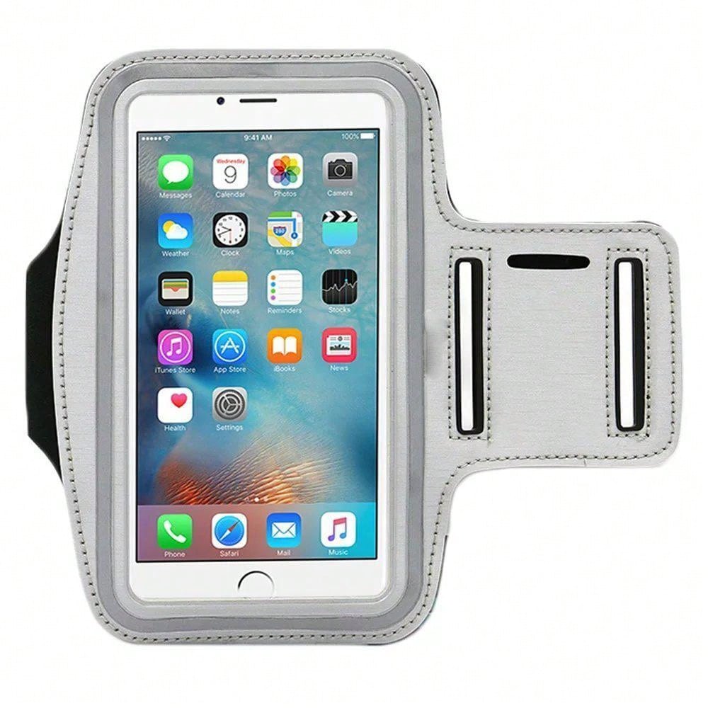 Black Fitness Running Phone Armband, Made Of Touch Screen PVC Material - Fits Up To 6 Inch Smartphones, Suitable For Outdoor Sports And Cycling