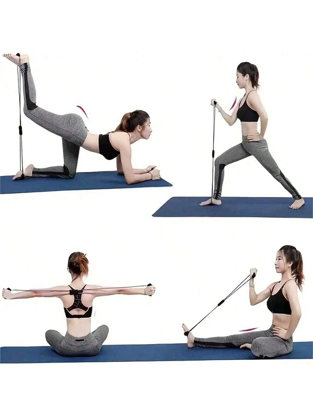 The 8-Shaped Yoga Resistance Band Is Suitable For Full Body Exercise And Shaping, Fitness Exercises, Auxiliary Training Equipment, And Fitness Equipment Accessories