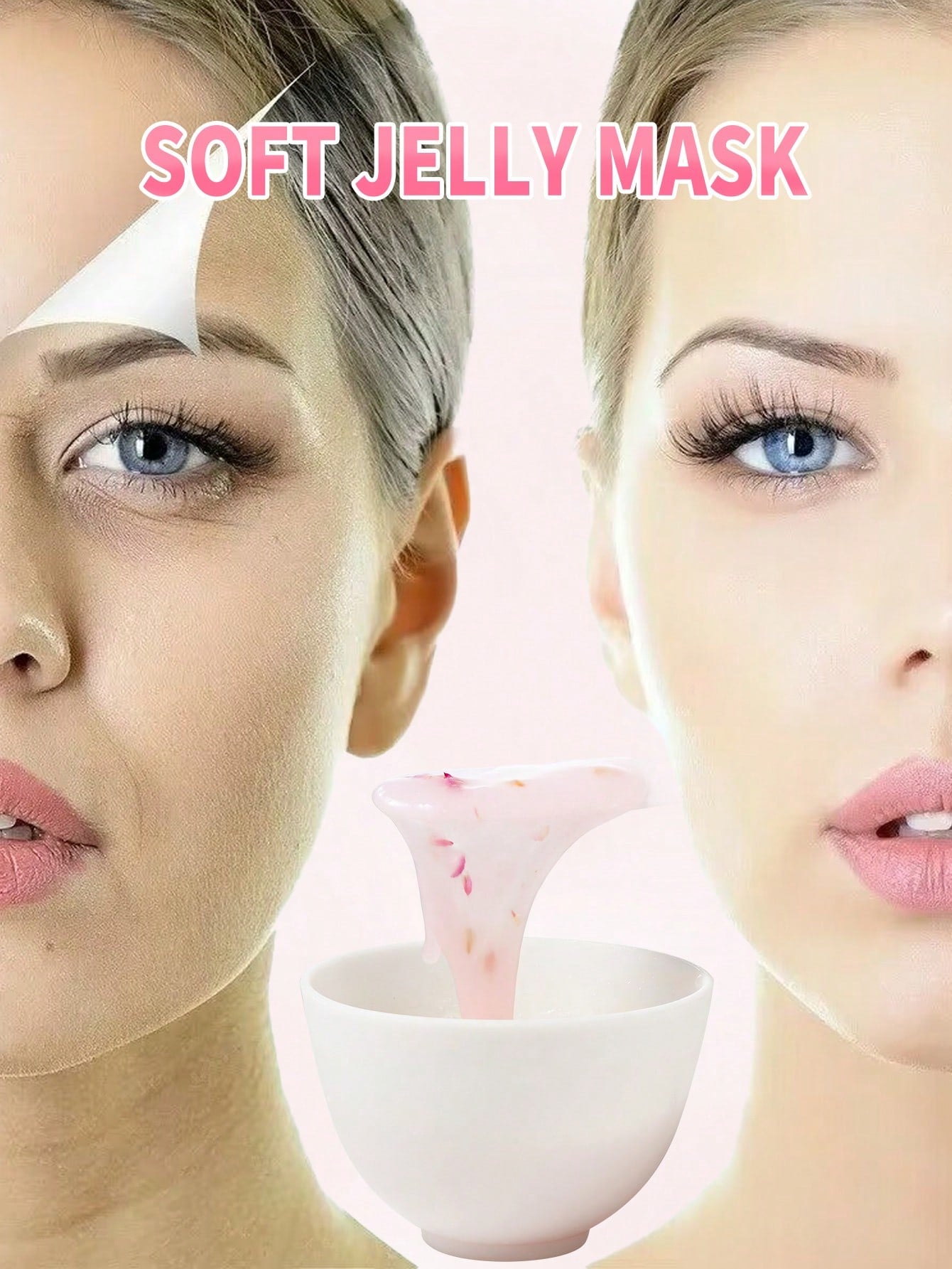 Rose/Tea Tree/Collagen Jelly Face Mask Powder - Moisturizing, Improving, And Hydrating Facial Skin Care - Natural Gel Peel Off Mask For Glowing Complexion, Perfect Gift