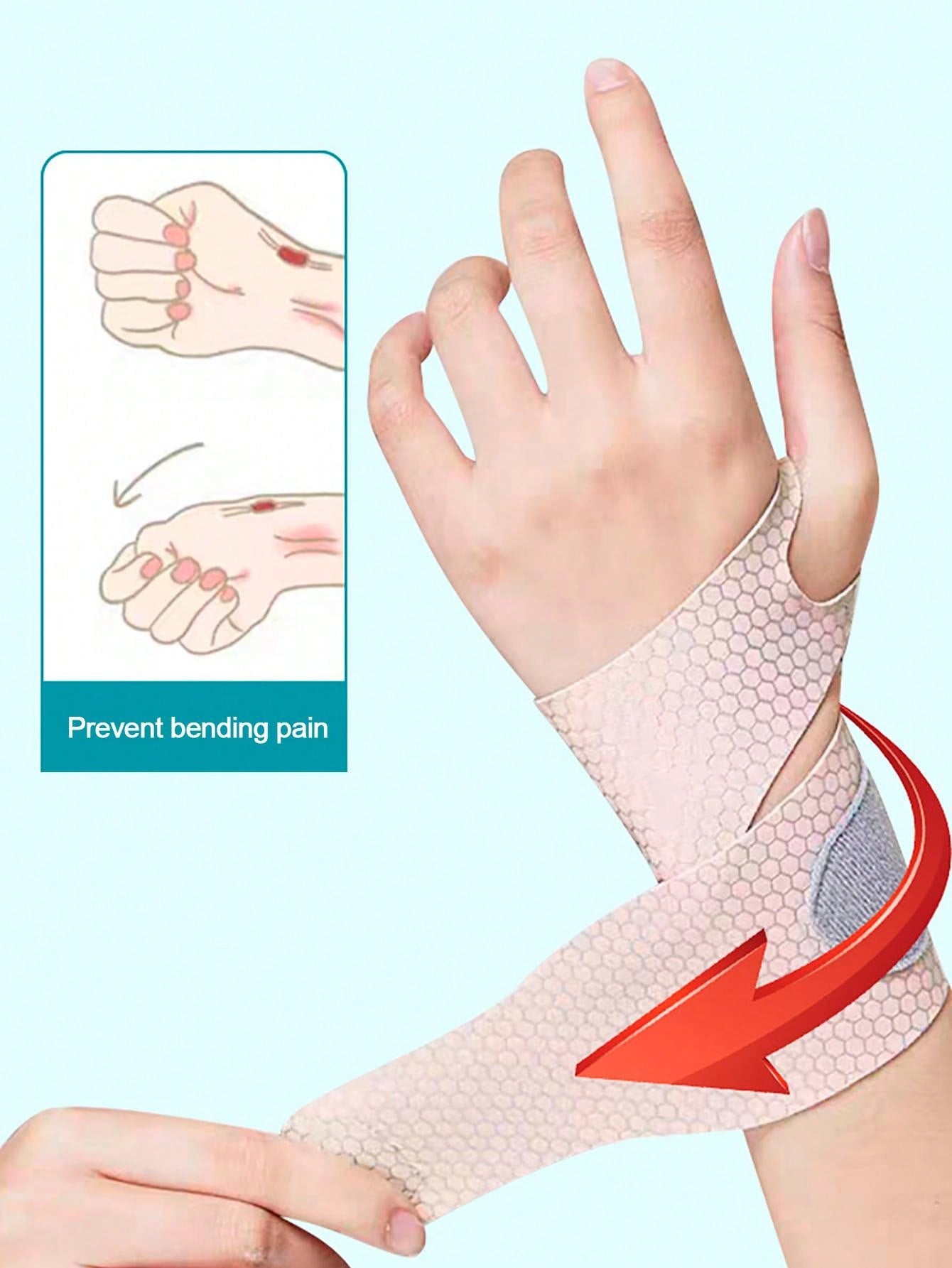 1 Pc Multi-Color Sports Wrist Brace, Lightweight Breathable Wrist Support Sleeve For Men