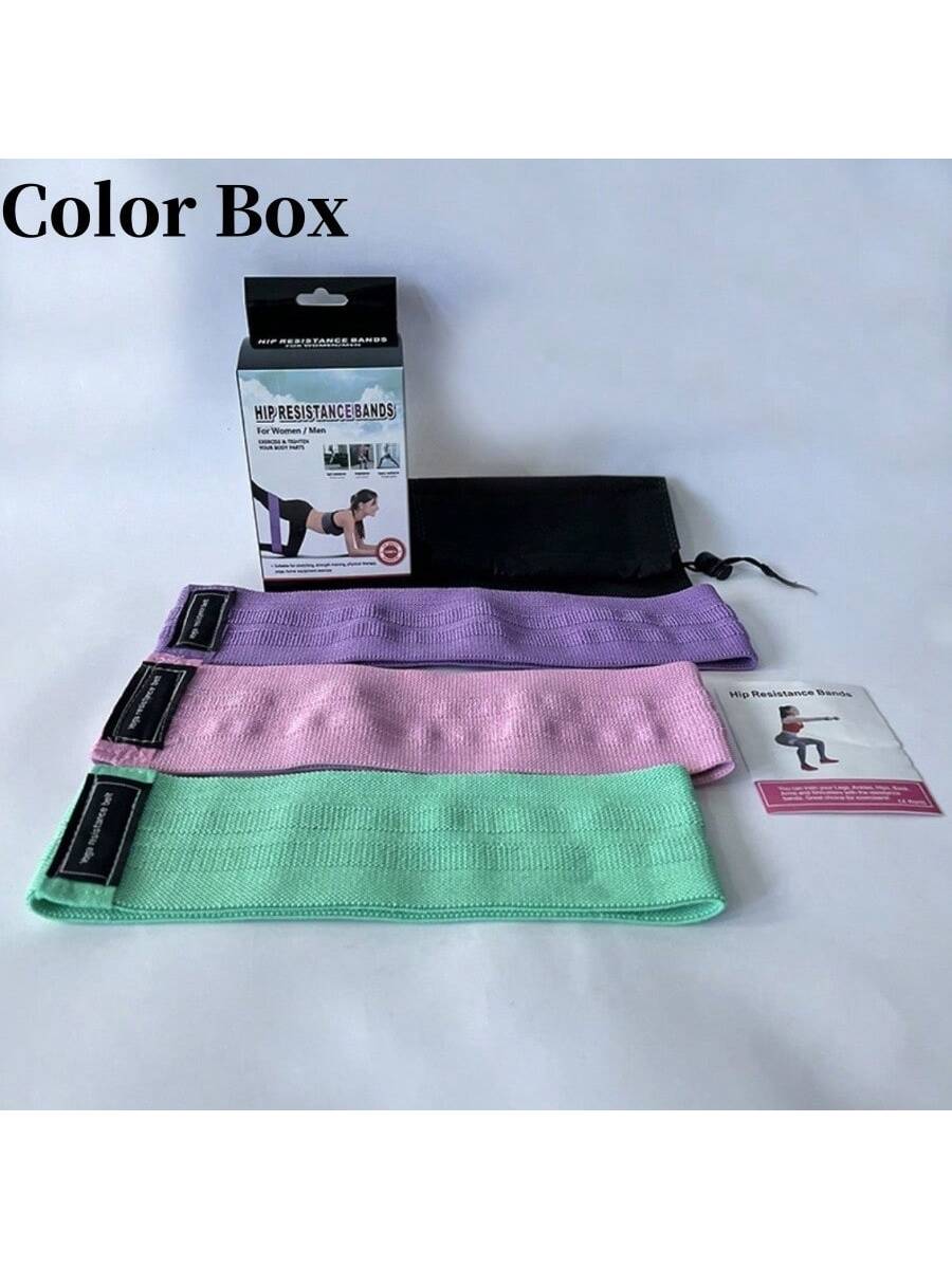 1/3pcs Fitness Elastic Bands With Resistance Level, Exercise Training Tension Fabric Belt For Body Stretching, Yoga Pilates Workout Equipment,Suitable For Gym And Home Workouts