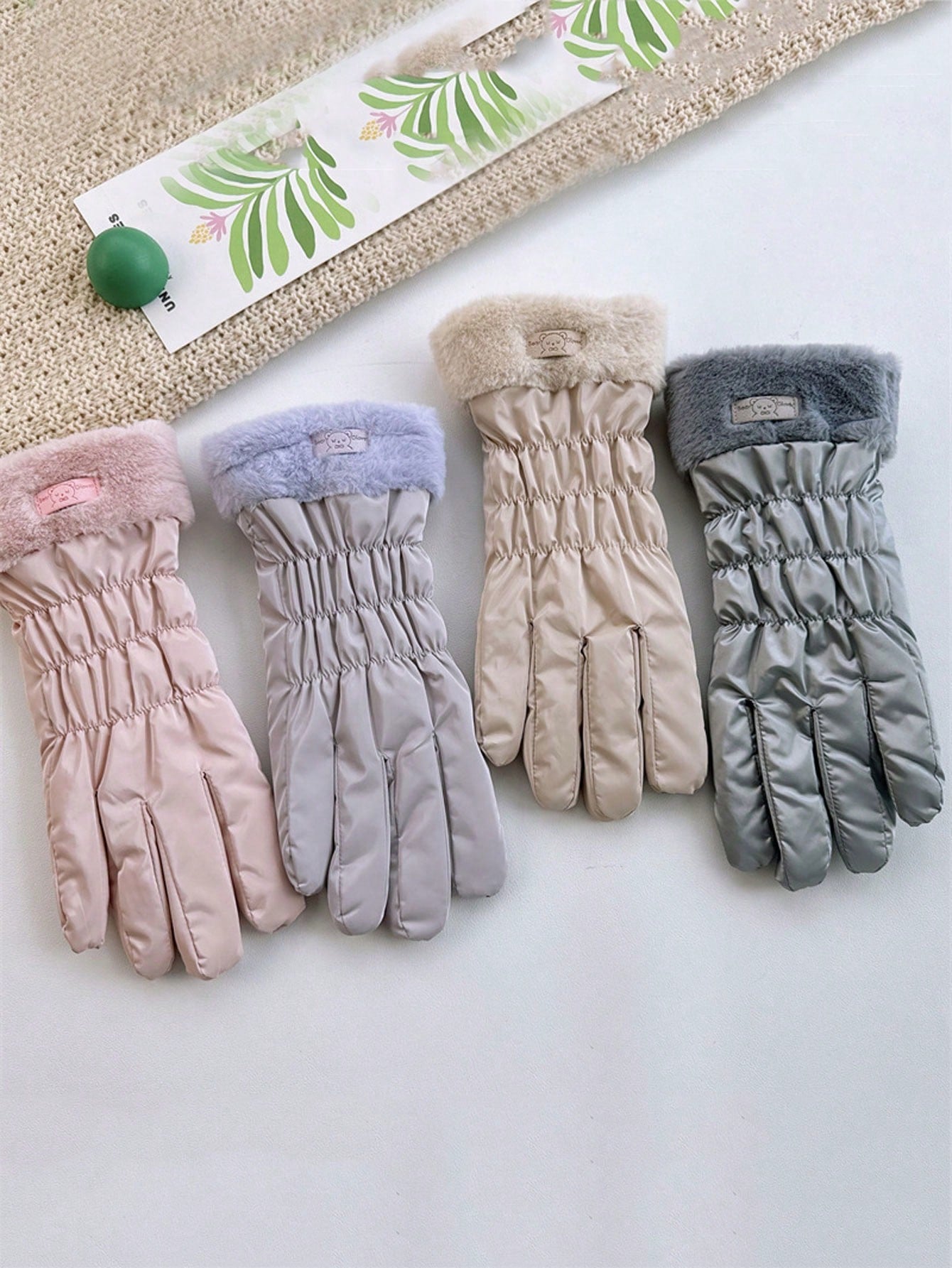 1 Pair Women's Winter Gloves, Thickened And Plush-Lined Touch Screen Warm Gloves For Riding, Mountaineering, Skiing, Windproof And Cold-Resistant, Motorcycle Plush Gloves Halloween Accessories Winter Gloves