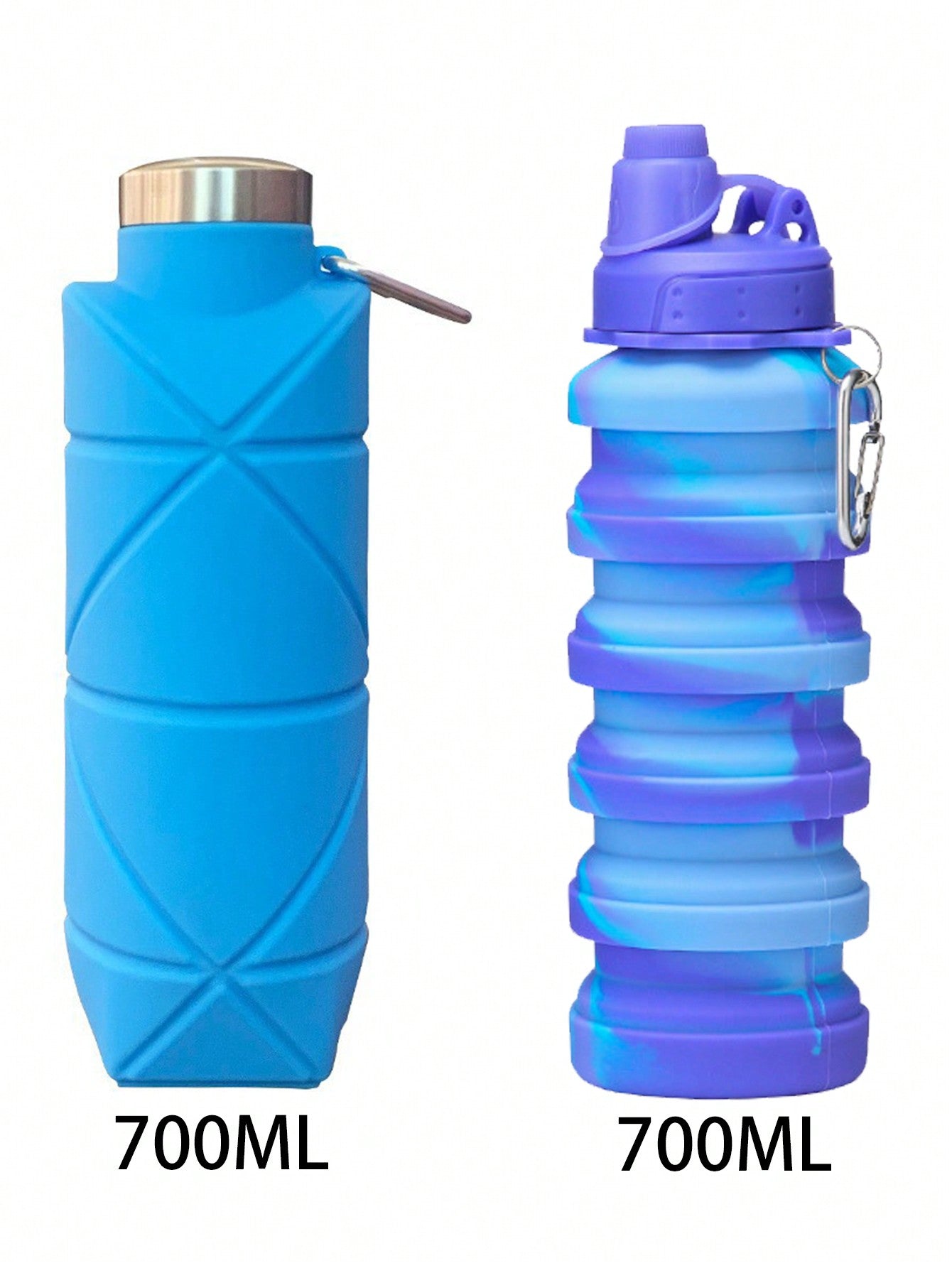 1PCCollapsible Water Bottle, Silicone Foldable Water Bottles For Travel, Easy-To-Carry Design And Compact Size, Suitable For Travel, Mountain Climbing, Outdoor Sports And Other Daily Birthday Use