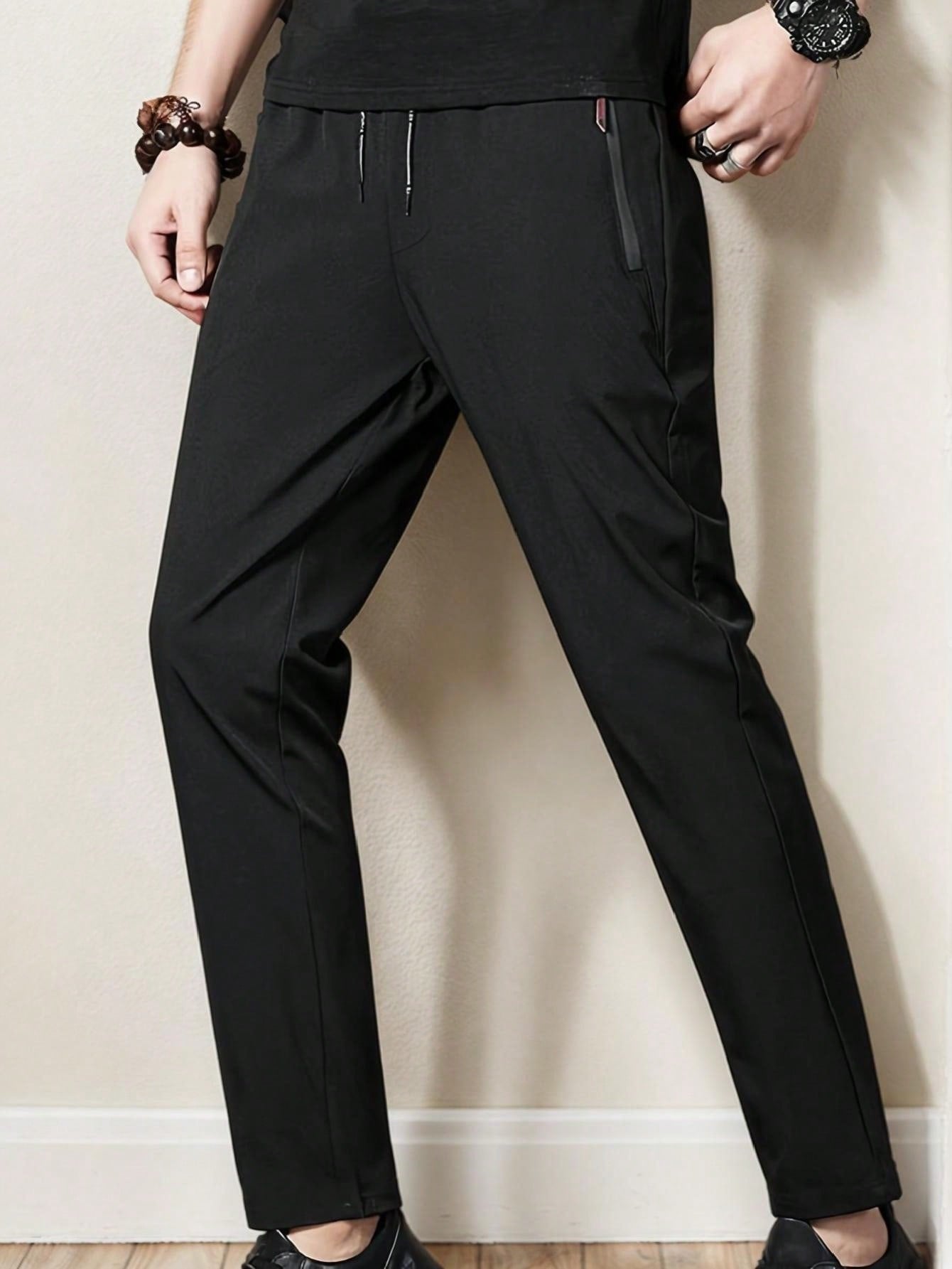 Men's Straight Cropped Athleisure Pants Suitable For Outdoor Activities And Travel