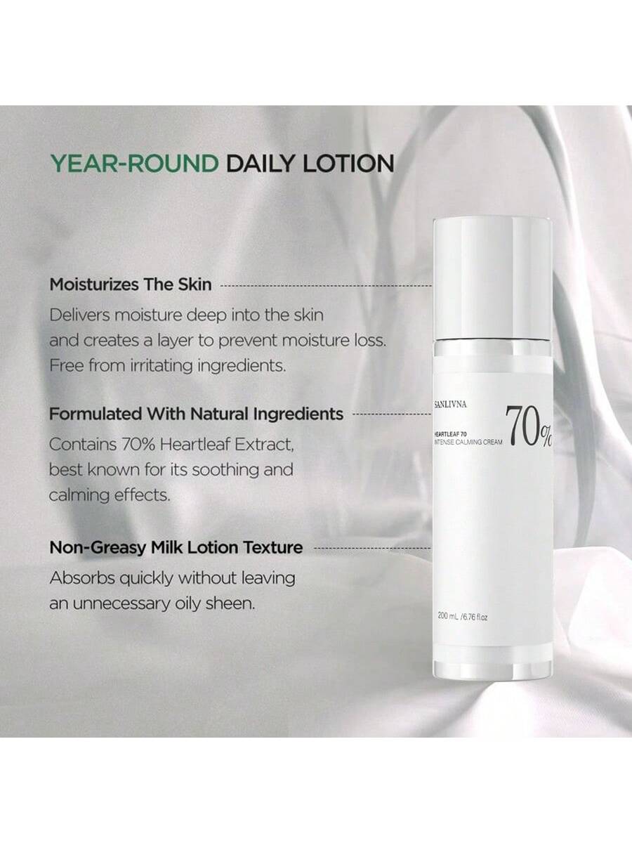 Heartleaf Daily Lotion Face Moisturizer With Hyaluronic Acid For Sensitive Skin Moisturizing Nourishing Lightweight, Skin Care (200ml, 6.76 Fl.Oz.)