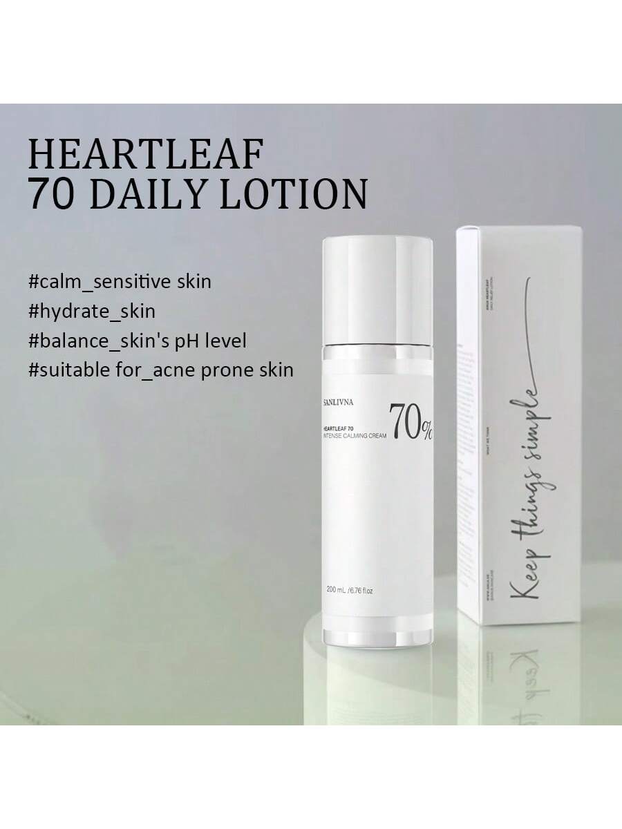 Heartleaf Daily Lotion Face Moisturizer With Hyaluronic Acid For Sensitive Skin Moisturizing Nourishing Lightweight, Skin Care (200ml, 6.76 Fl.Oz.)