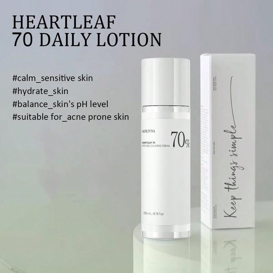 Heartleaf Daily Lotion Face Moisturizer With Hyaluronic Acid For Sensitive Skin Moisturizing Nourishing Lightweight, Skin Care (200ml, 6.76 Fl.Oz.)