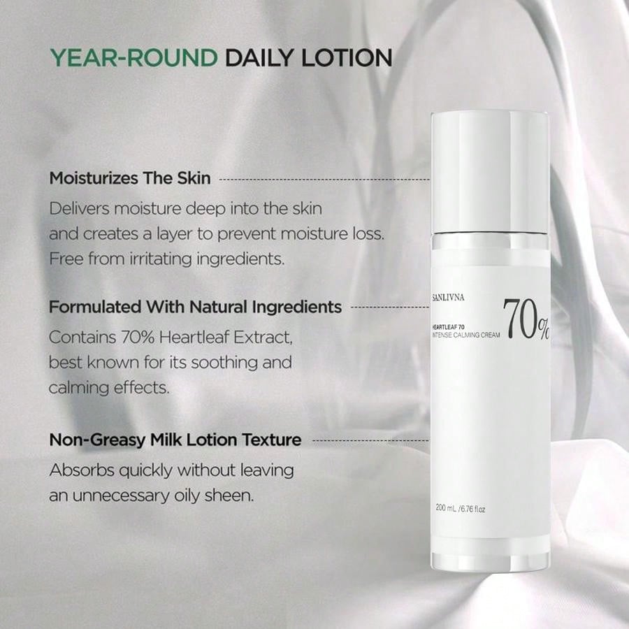 Heartleaf Daily Lotion Face Moisturizer With Hyaluronic Acid For Sensitive Skin Moisturizing Nourishing Lightweight, Skin Care (200ml, 6.76 Fl.Oz.)