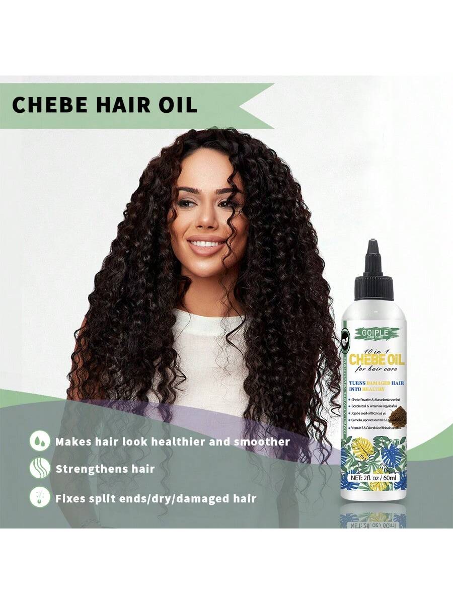 Natural Chebe Powder And Chebe Oil Set For Strengthening Hair, Moisturizing Treatment With Chebe Powder Repair Dry Damaged Essence Oil Hair Repairs Split Ends Serum Conditioning Care (2fl.Oz/60ml Chebe Oil And 1.05oz/30g Chebe Powder)