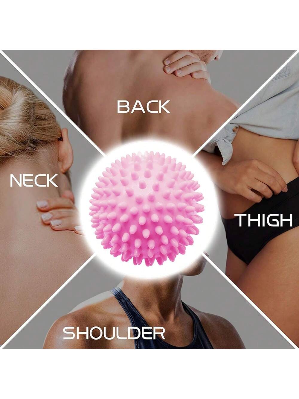 1pc Yoga Massage Ball Back,Spiky Massage Balls For Feet, Hands, Muscles - Firm, Medium And Soft Spiked Massager Rollers