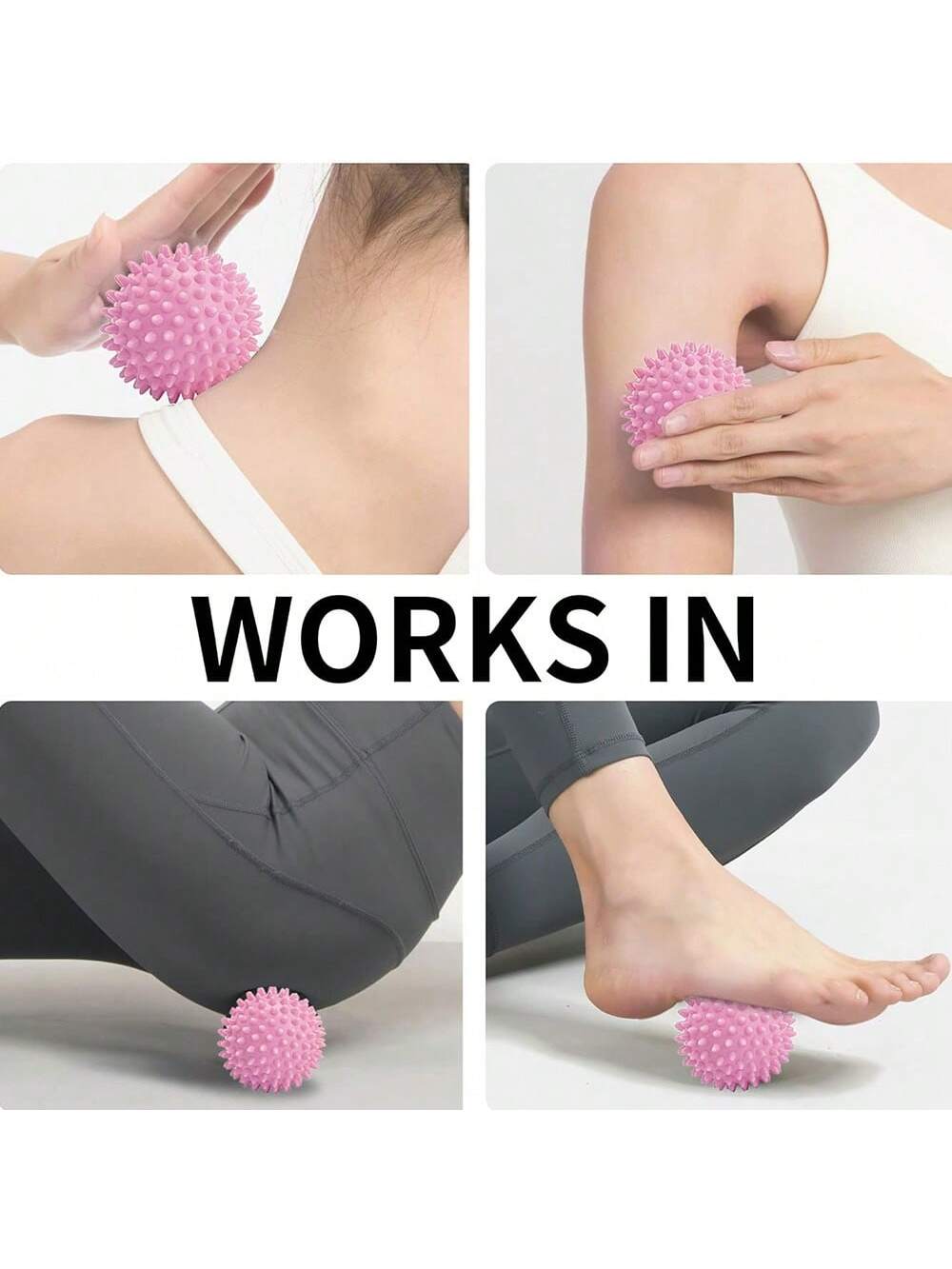 1pc Yoga Massage Ball Back,Spiky Massage Balls For Feet, Hands, Muscles - Firm, Medium And Soft Spiked Massager Rollers