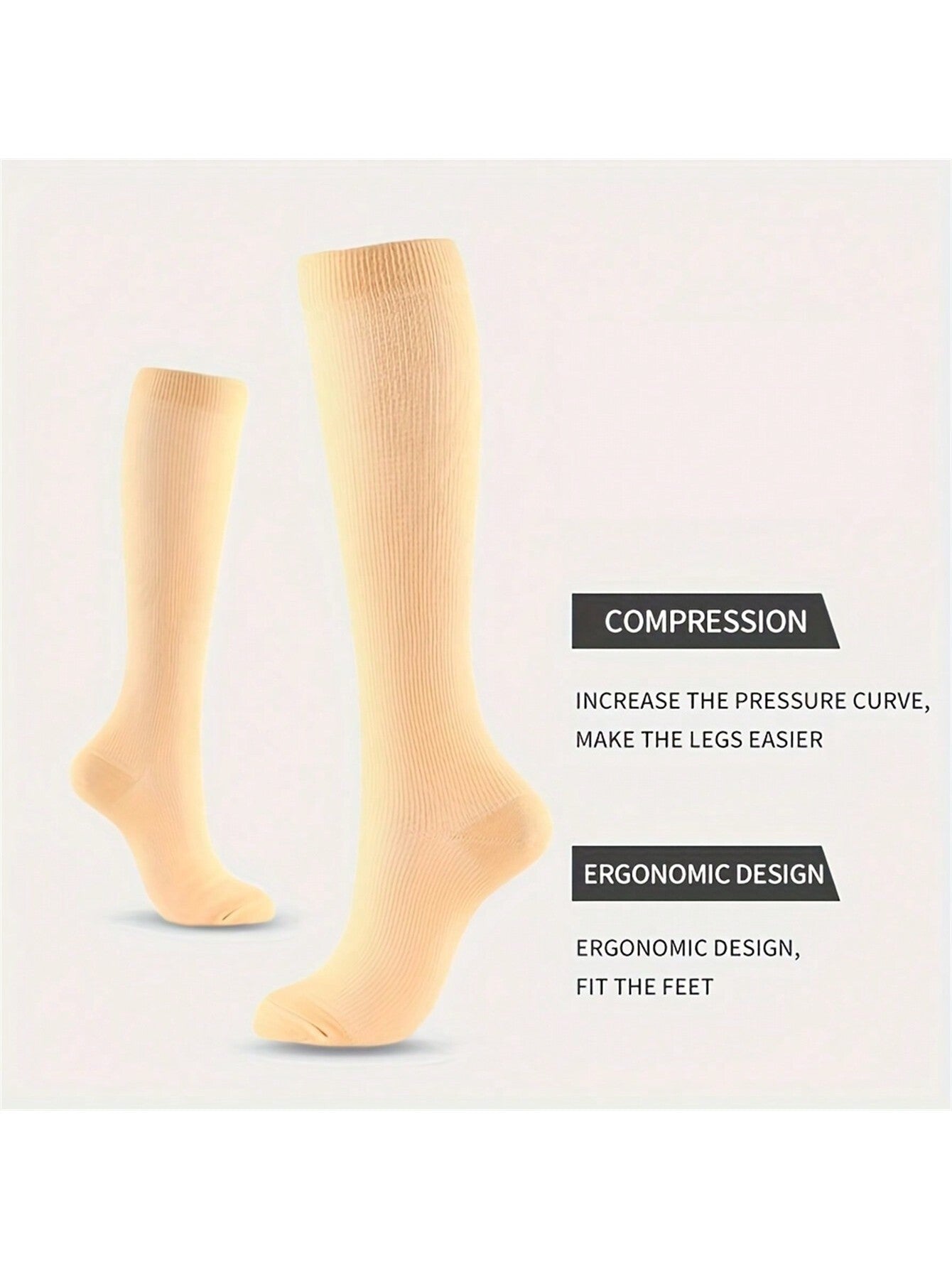 20-30 MmHg Copper Compression Socks - Compression Socks For Women With Wide Calf Support, Graduated Compression For Running, Athletic Activities