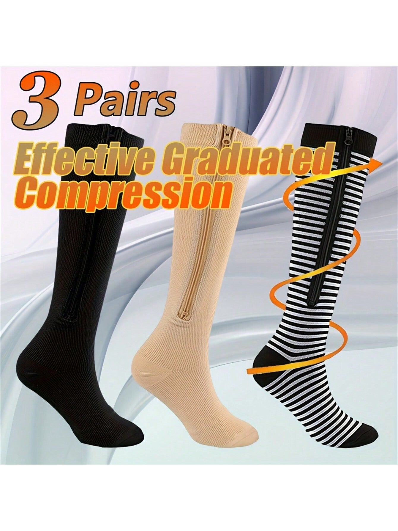 20-30 MmHg Copper Compression Socks - Compression Socks For Women With Wide Calf Support, Graduated Compression For Running, Athletic Activities