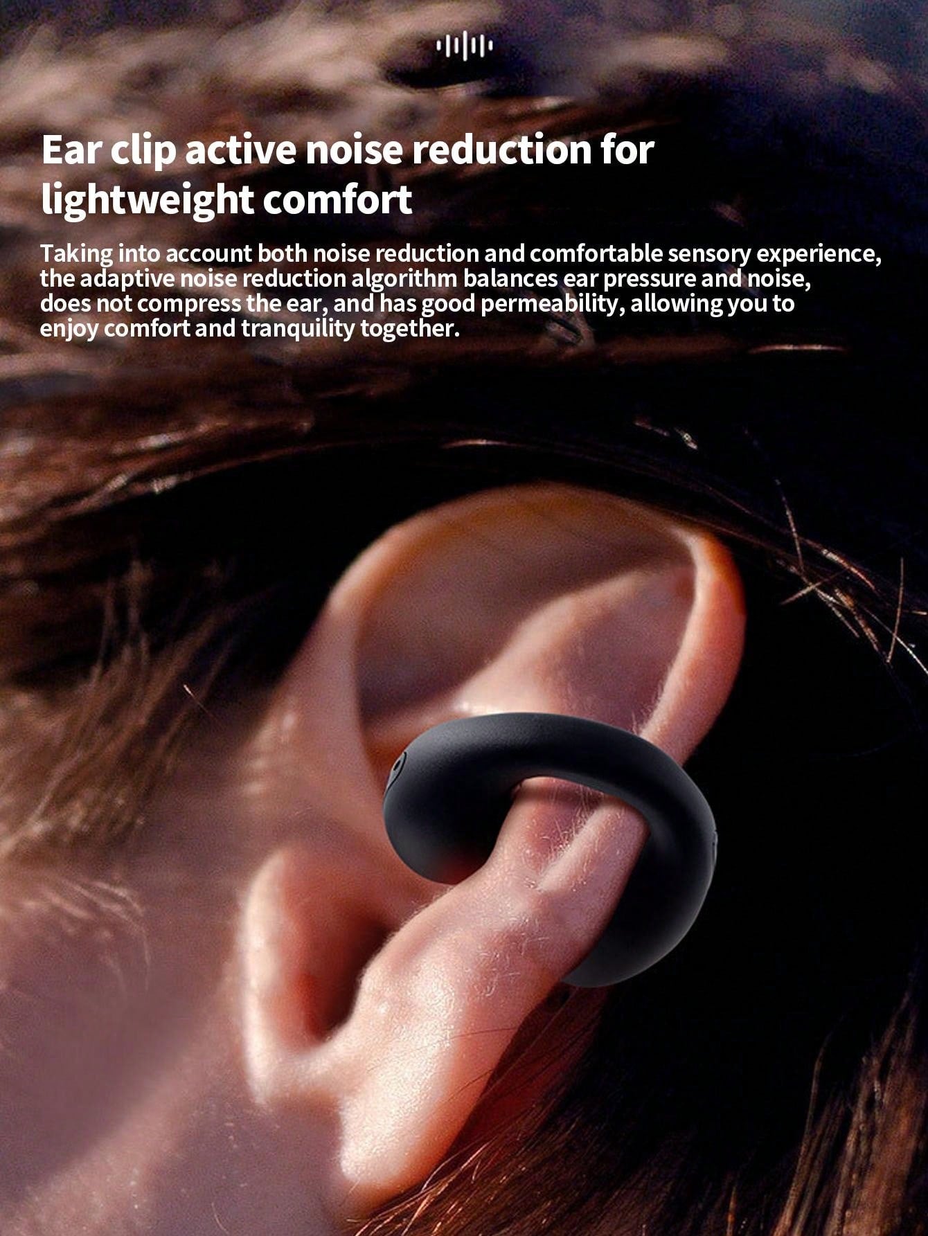 Pancoat Wireless Earbuds With 5.3 Bluetooth, Clip-On Design Wireless Sports Earphones, Extra Long Playback Time, Model S12