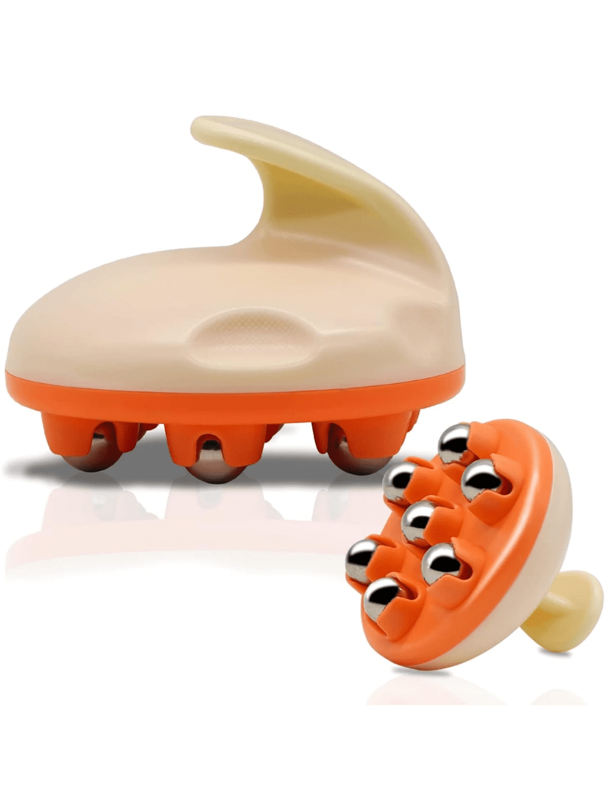 1pc Handheld 7-Roller Ball Massager, With 360° Manual Roller Design, For Soothing Full-Body Massage. Suitable For Men And Women, With Multi-Color Options. Ideal As A Holiday Gift. Use For Shoulder, Neck, Abdomen, Or Calf Muscle Relaxation.