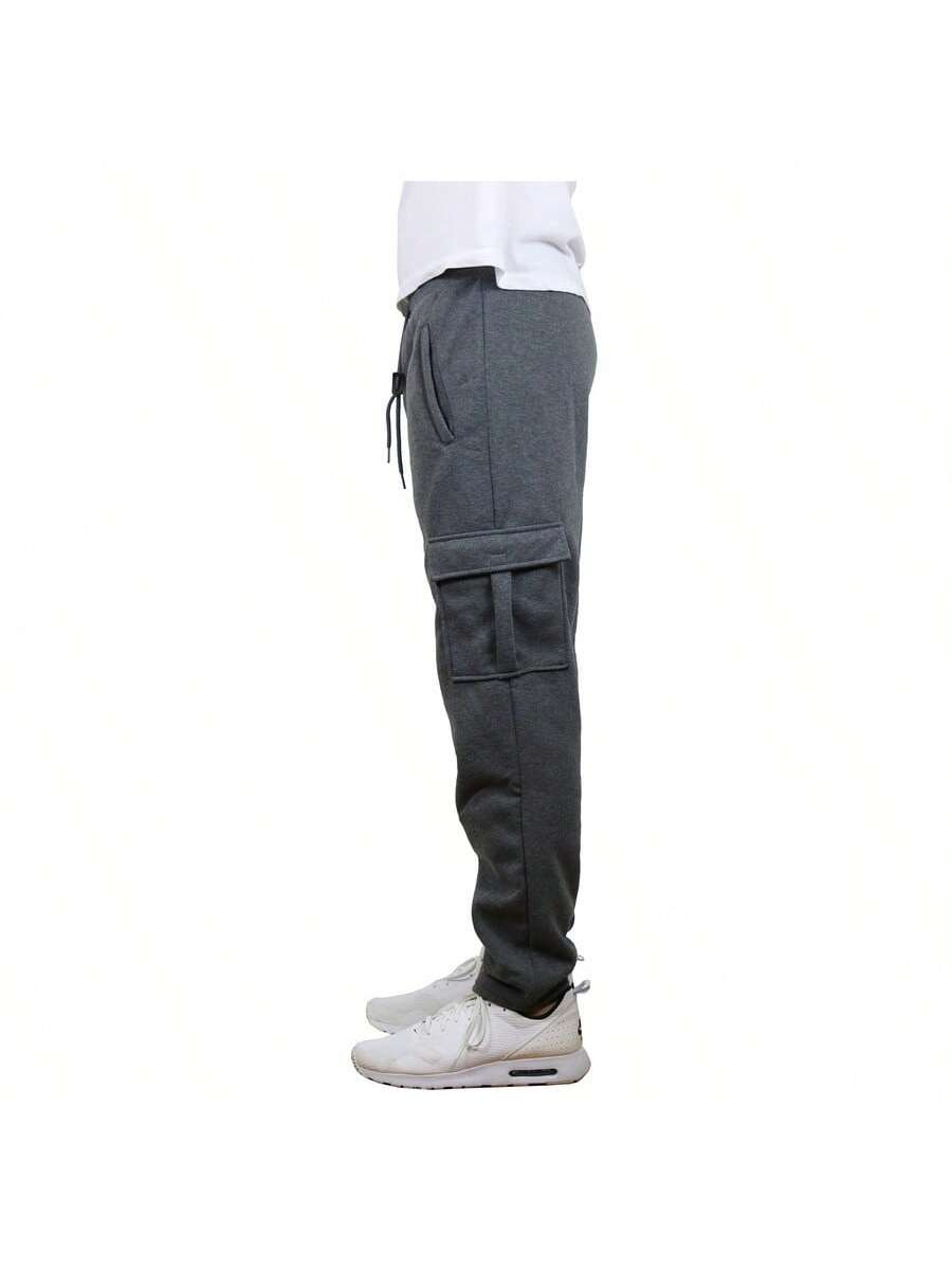 3-Pack Men's Fleece-Lined Cargo Jogger Sweatpants (Sizes, S-3XL)