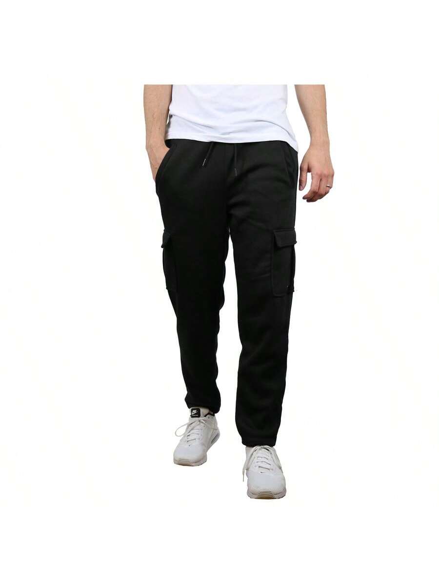 3-Pack Men's Fleece-Lined Cargo Jogger Sweatpants (Sizes, S-3XL)