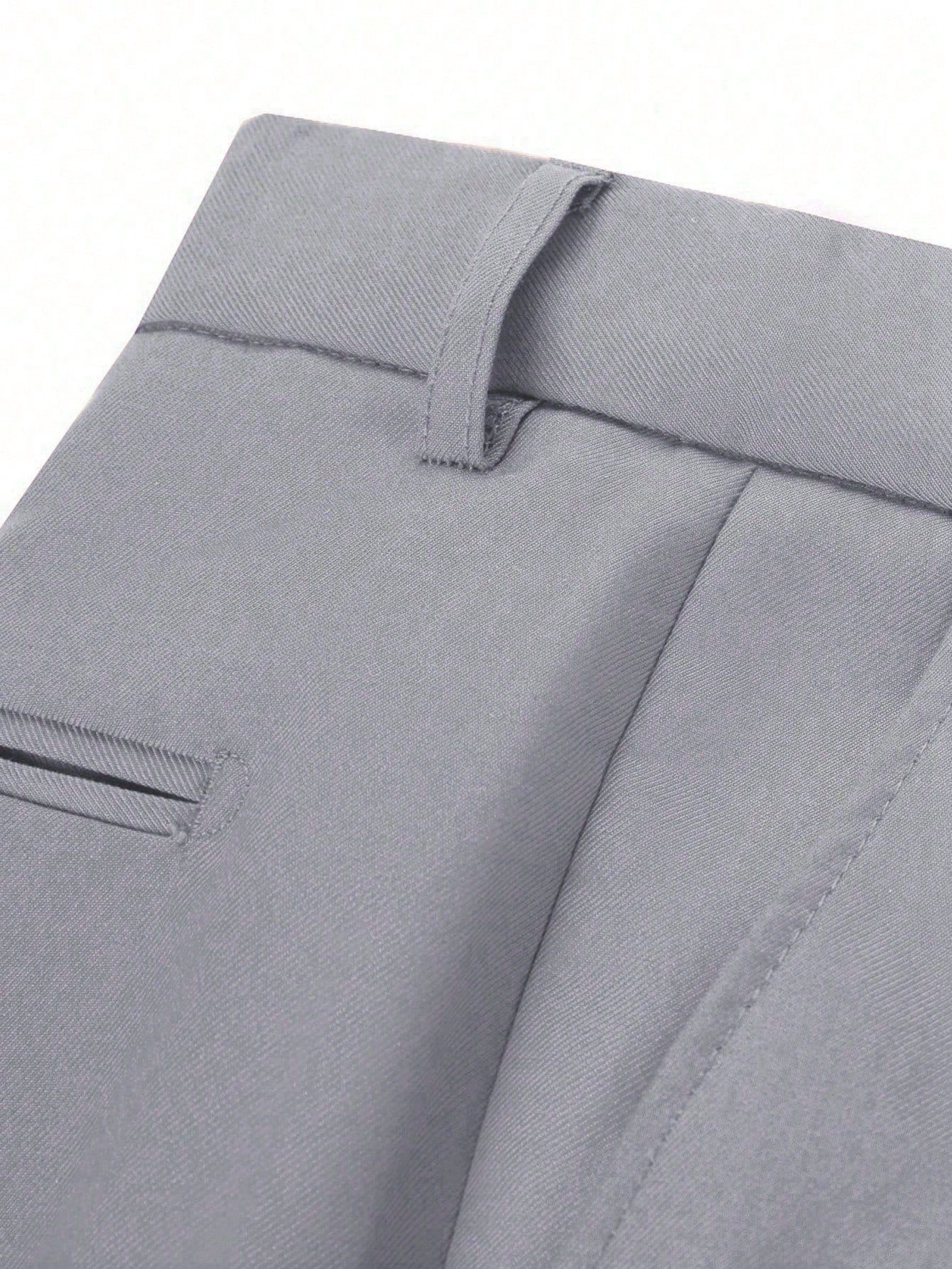 Men's Light Gray Suit Two -Piece Suit Pants