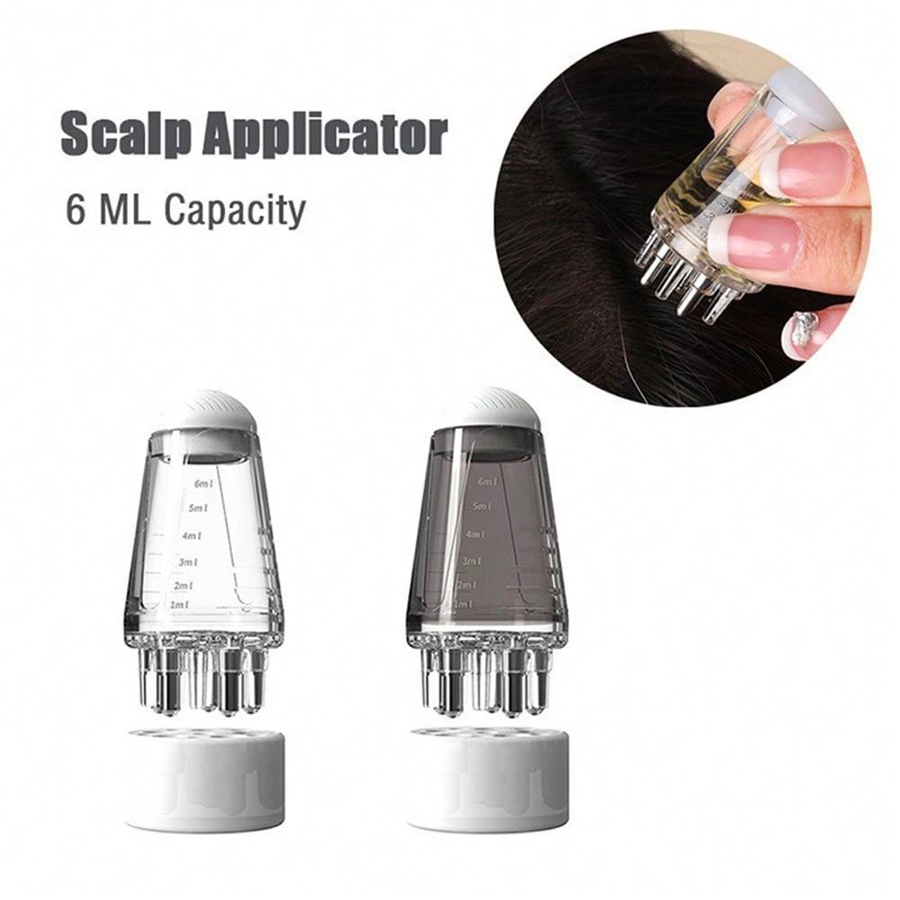 1Pc 6Ml Scalp Applicator Mini Head Massager Roller Ball Brush Hair Growth Essential Oil Liquid Applicator Massage Comb Gifts For Wome