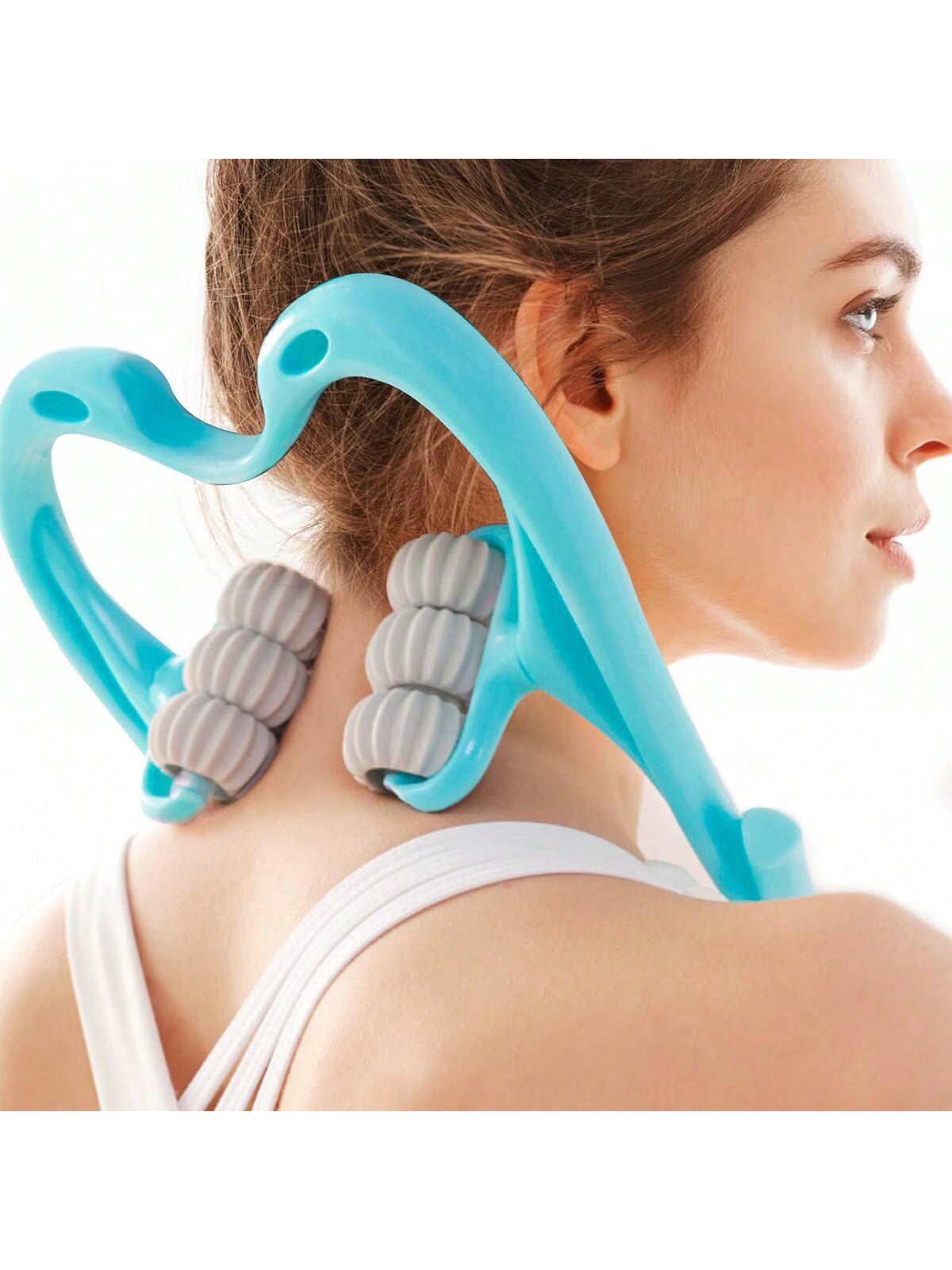 Neck Massager Roller,Handheld Massager With 6 Balls Massage Point, Neck Pain Relief Massager For Deep Tissue In Neck, Back, Shoulder, Waist, And Legs