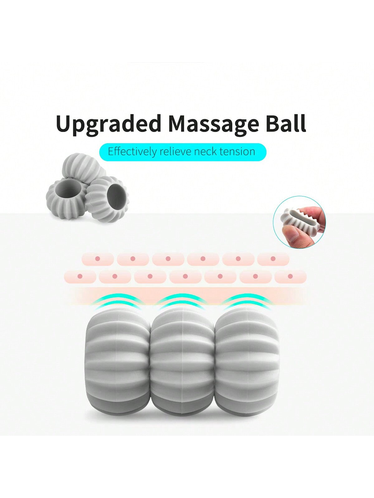 Neck Massager Roller,Handheld Massager With 6 Balls Massage Point, Neck Pain Relief Massager For Deep Tissue In Neck, Back, Shoulder, Waist, And Legs