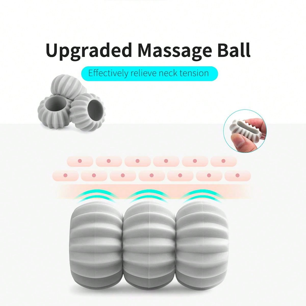 Neck Massager Roller,Handheld Massager With 6 Balls Massage Point, Neck Pain Relief Massager For Deep Tissue In Neck, Back, Shoulder, Waist, And Legs