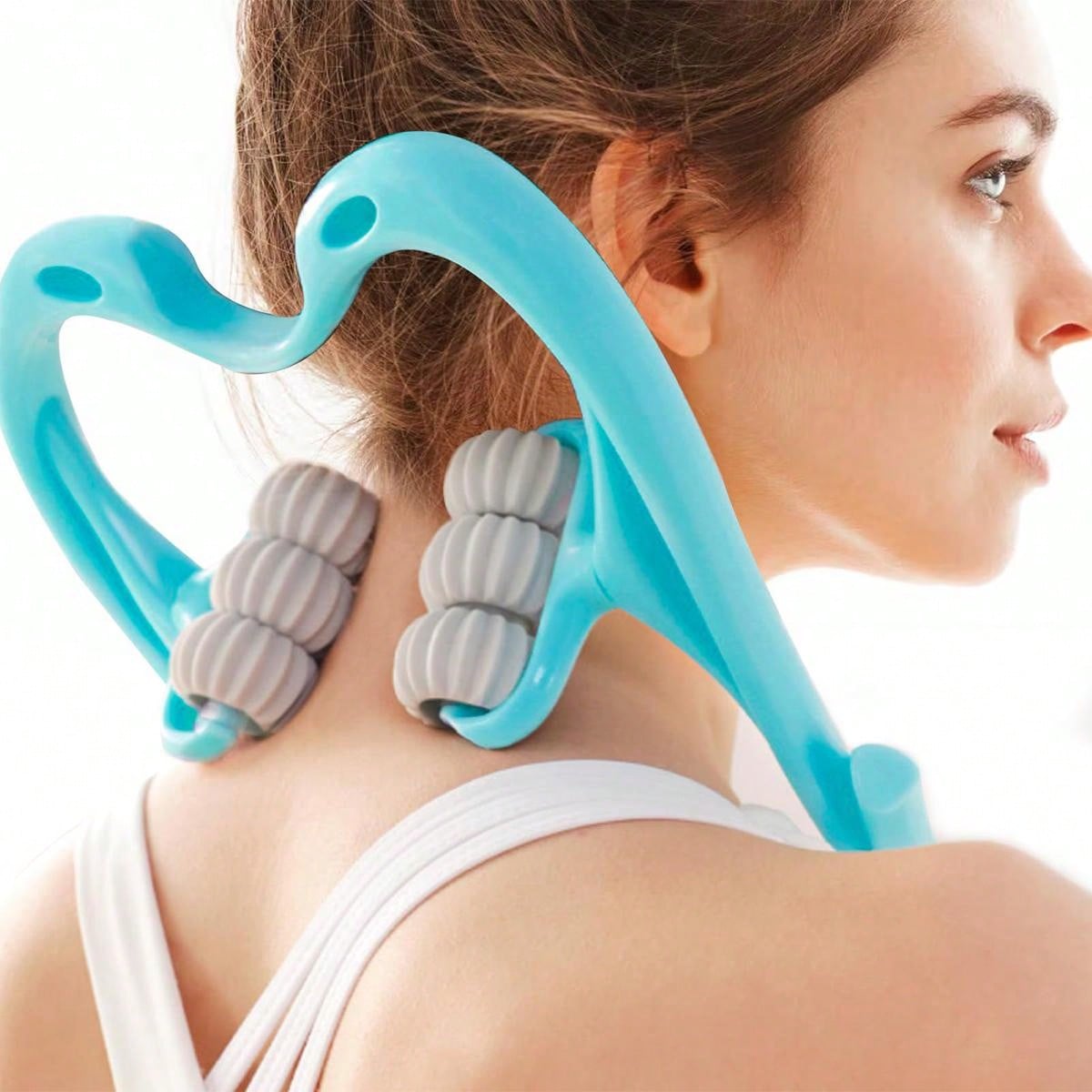 Neck Massager Roller,Handheld Massager With 6 Balls Massage Point, Neck Pain Relief Massager For Deep Tissue In Neck, Back, Shoulder, Waist, And Legs