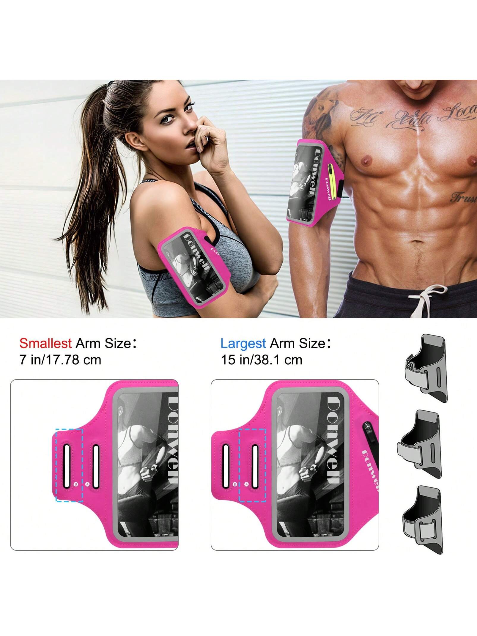 7.0inch Sports Arm Band Running Jogging Gym Arm Band Pouch Bag Cell Phone Holder Case For All IPhone, IPad,Android Phone,And Most Smartphone Gifts For Family,Friends,Kids,Birthday,Christmas, Winter, Girlfriend,Boyfriend