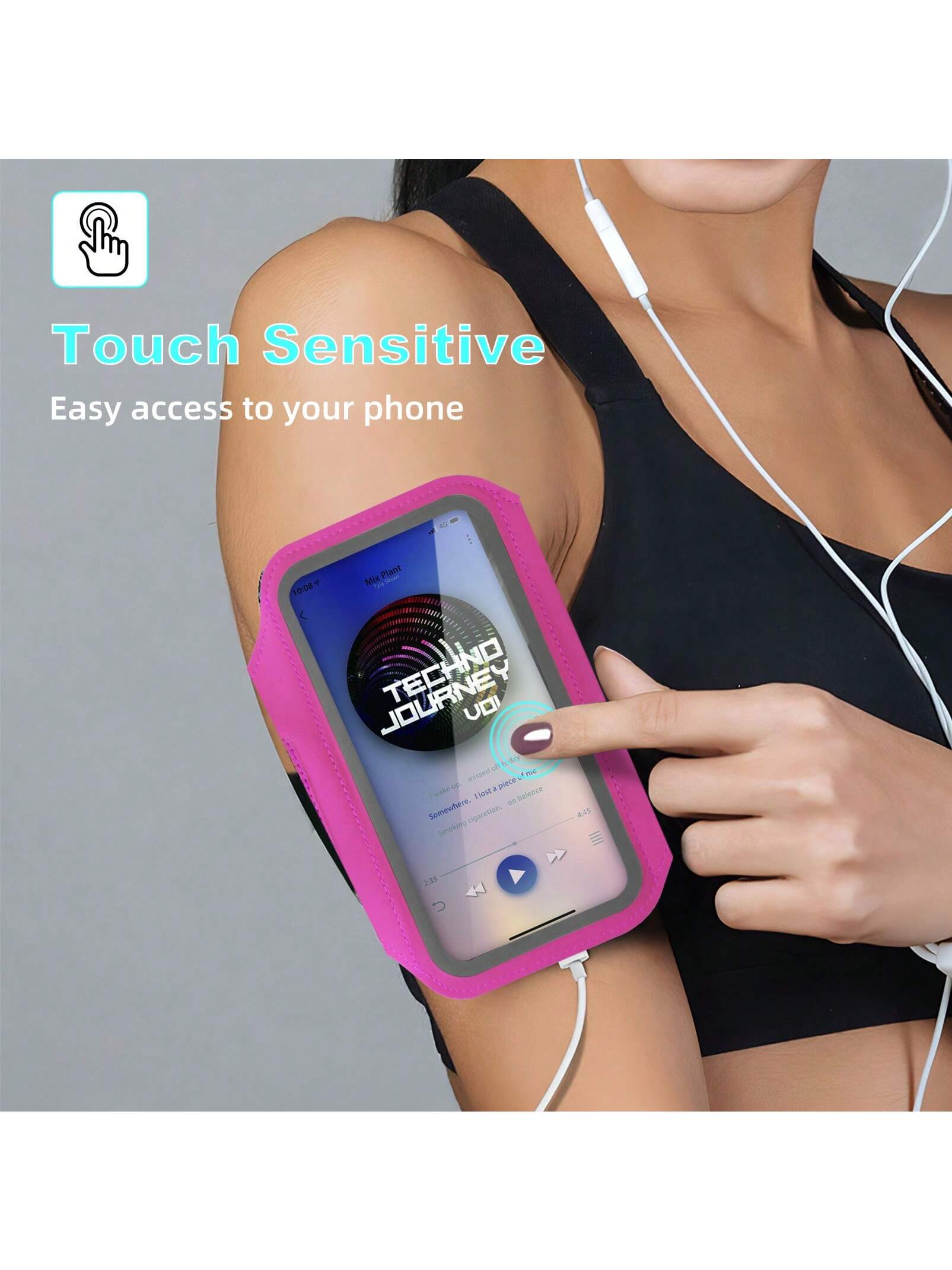 7.0inch Sports Arm Band Running Jogging Gym Arm Band Pouch Bag Cell Phone Holder Case For All IPhone, IPad,Android Phone,And Most Smartphone Gifts For Family,Friends,Kids,Birthday,Christmas, Winter, Girlfriend,Boyfriend