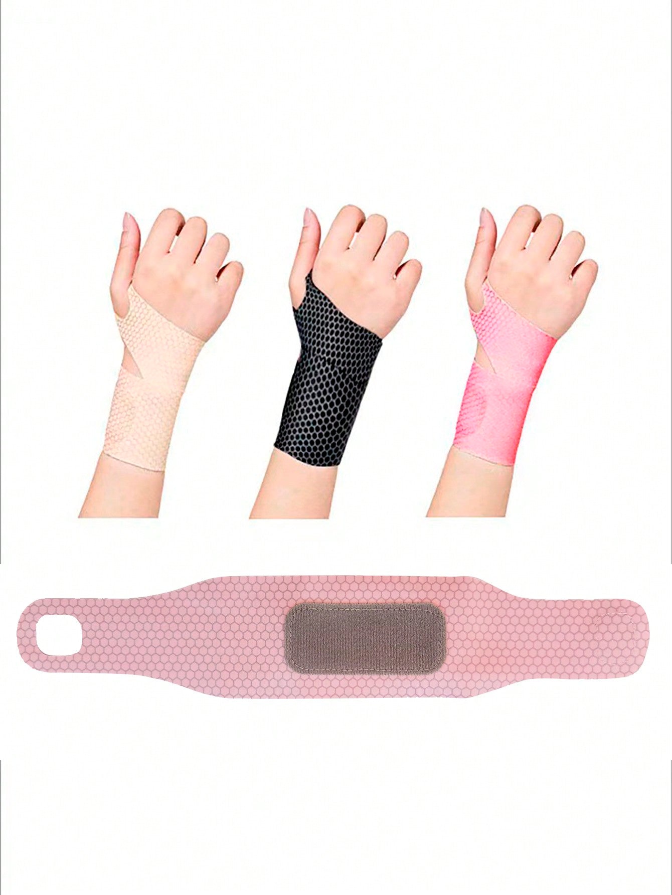 1 Pc Multi-Color Sports Wrist Brace, Lightweight Breathable Wrist Support Sleeve For Men