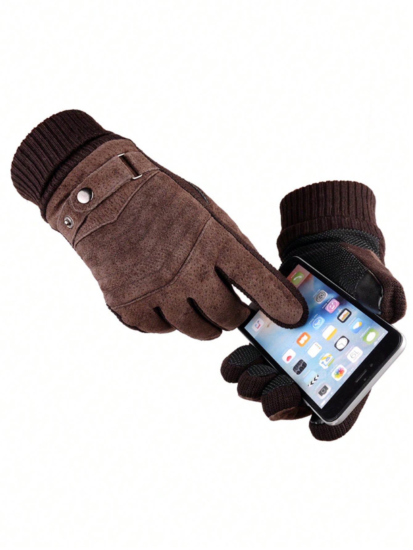 1 Pair Warm Touch Screen Gloves, Thermal Lined Windproof Gloves For Autumn/Winter, Suitable For Cycling, Driving