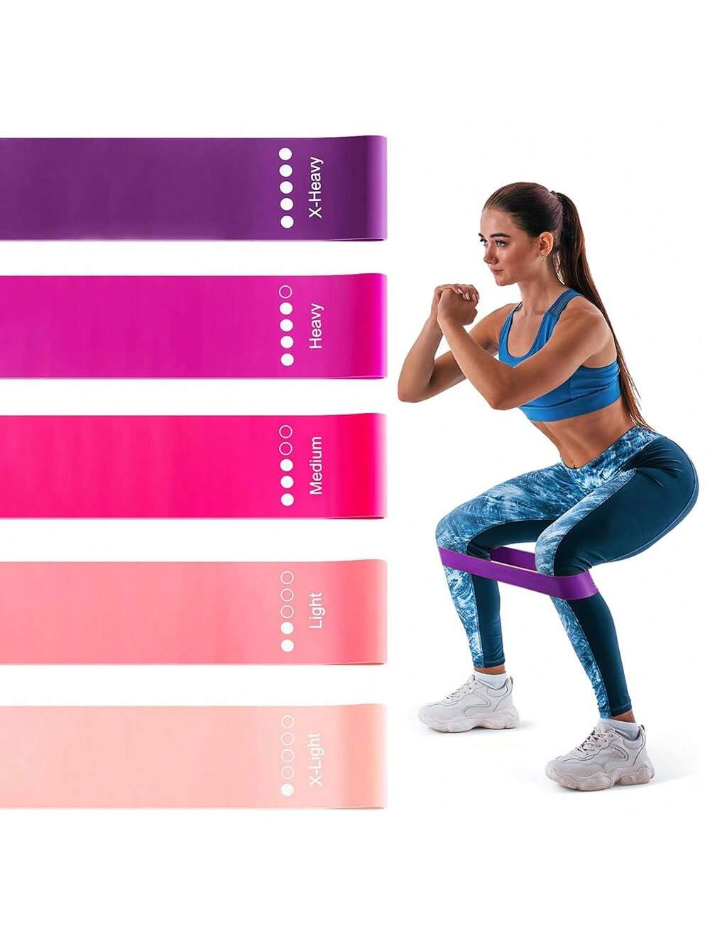 5pcs/Set Resistance Band Great For Flexibility