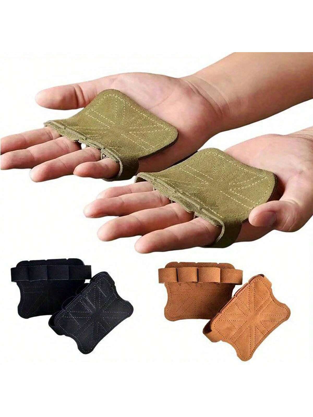 Non-Slip Fitness Gloves, For Strength Training, Weight Lifting Palm Protection, Sports, Gymnastics, Pull Ups