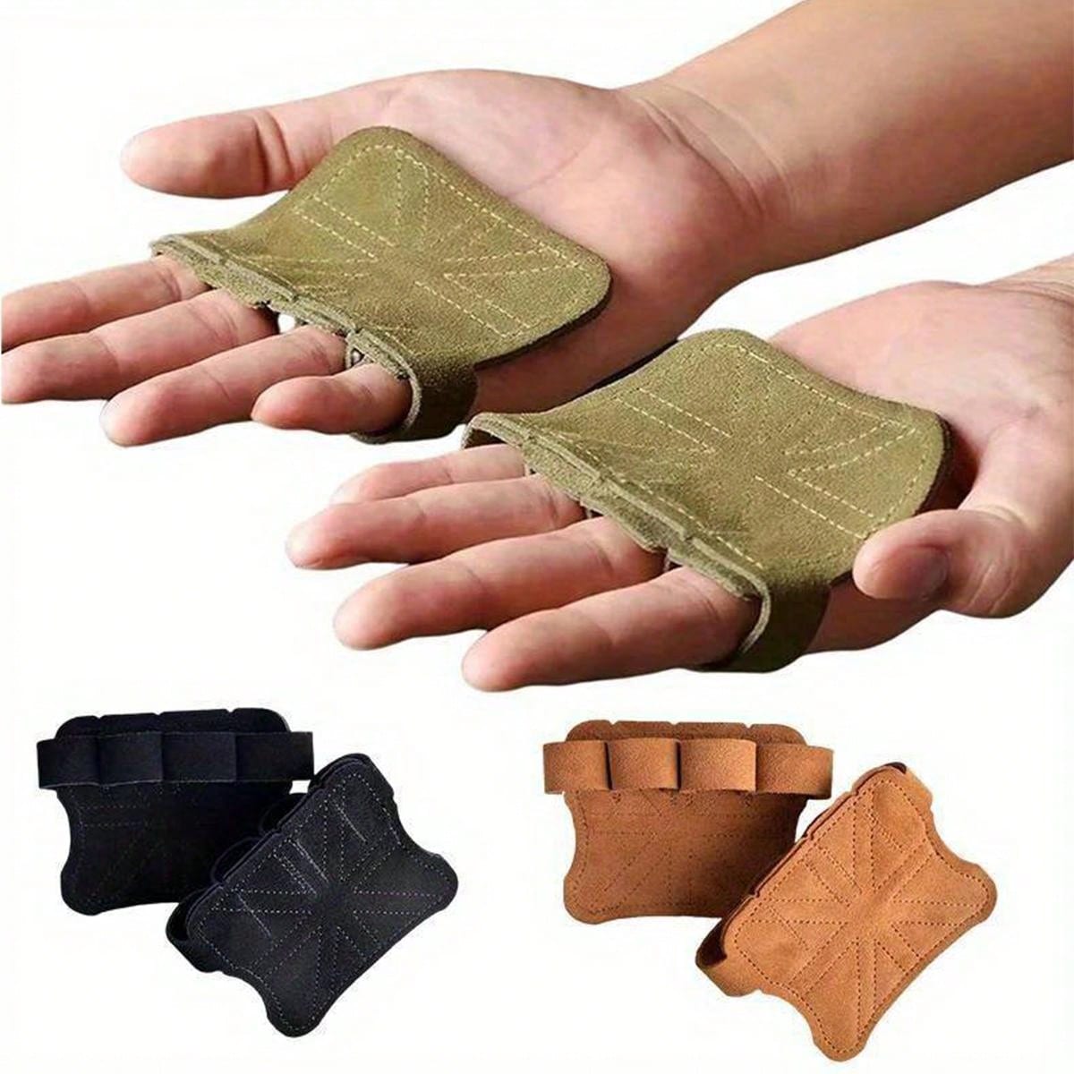 Non-Slip Fitness Gloves, For Strength Training, Weight Lifting Palm Protection, Sports, Gymnastics, Pull Ups