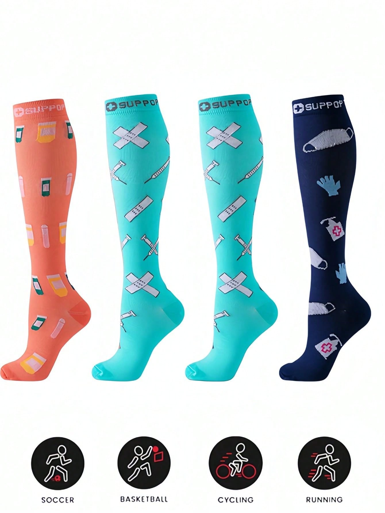 3pairs Compression Socks For Men