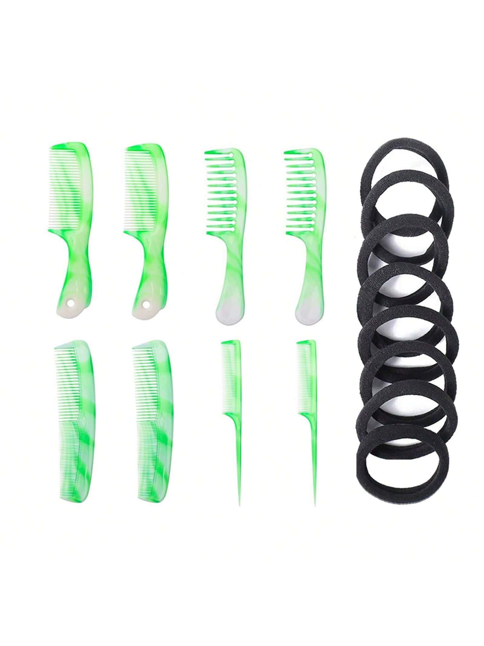 Women Hair Comb Set, Durable Wide And Fine Tooth Rat Tail Hair Barber Comb, 8 PCS Purpose Comb For Parting Teasing Styling