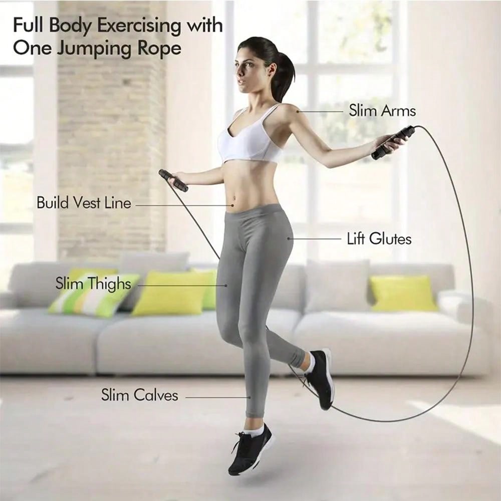 Professional Steel Wire Jump Rope For Adults - Ideal For Indoor/Outdoor Sports, Fitness Training, And Weight Loss - Lightweight 2.8 Meters Long