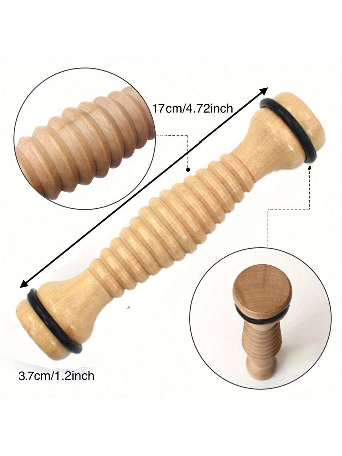 Muscle Bending Relaxation Roller Fascia Massage Stick Yoga Stick Leg Massager Roller Fitness Exercise Solid Wood