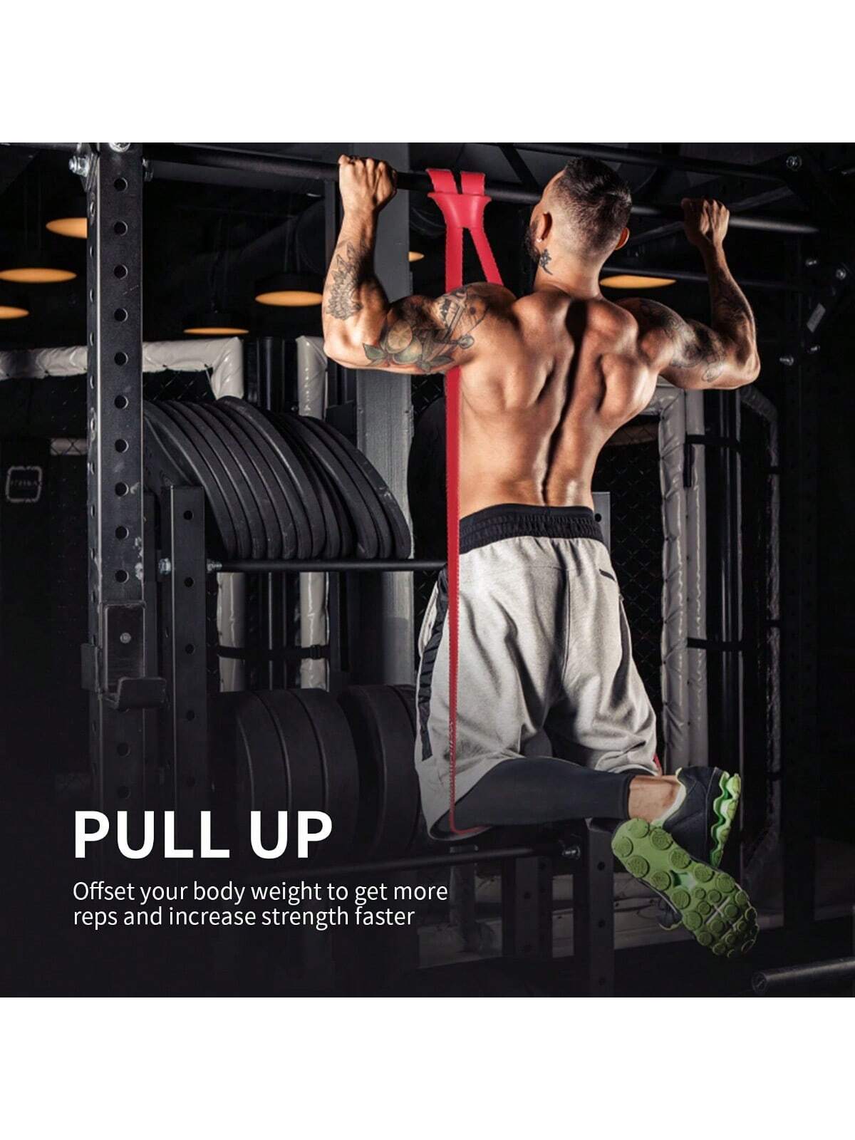 WEKEFON Pull Up Assistance Bands Thick Heavy Duty Resistance Bands Set For Men