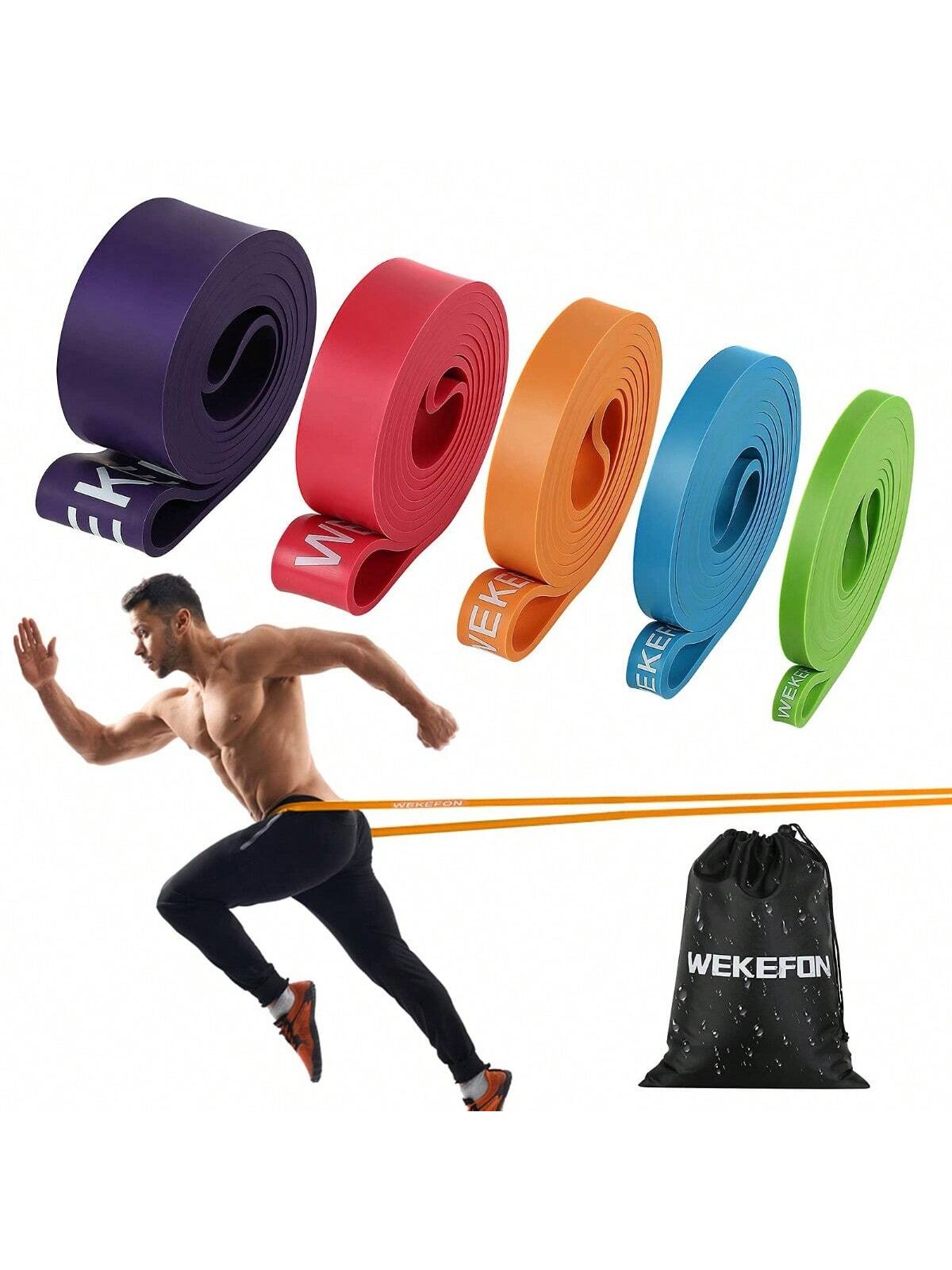 WEKEFON Pull Up Assistance Bands Thick Heavy Duty Resistance Bands Set For Men