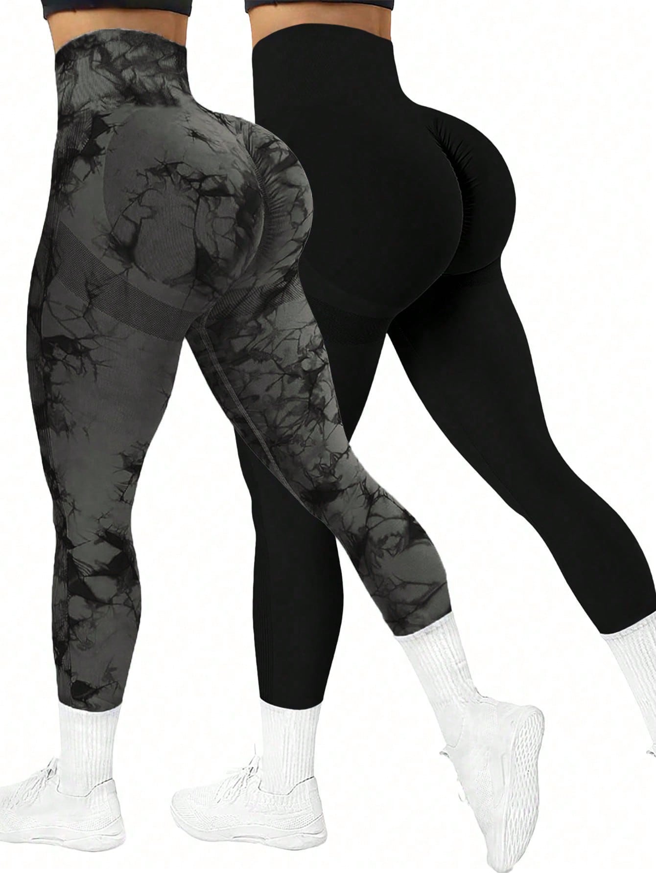 Sport Studio Seamless High Elasticity Daily Wear Fitness Grey Leggings