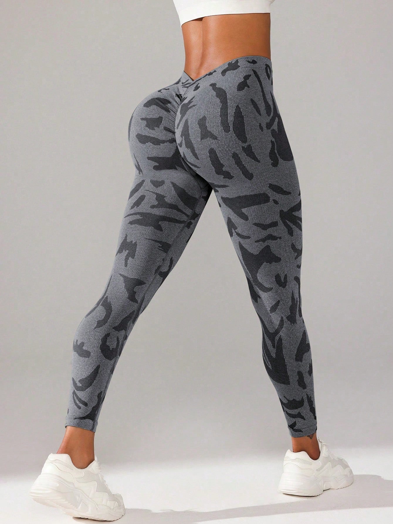 Women High Waist Simple Seamless Sports Leggings, Casual Everyday Wear