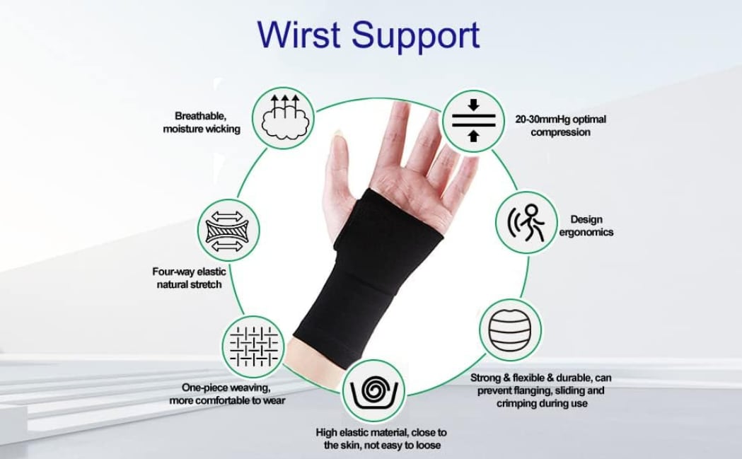 1pc Wrist Support Band, Wrist Joint Support Sleeve, Hand Palm And Wrist Compression Protector, Suitable For Sports And Daily Wear, Protect Your Wrist Joint